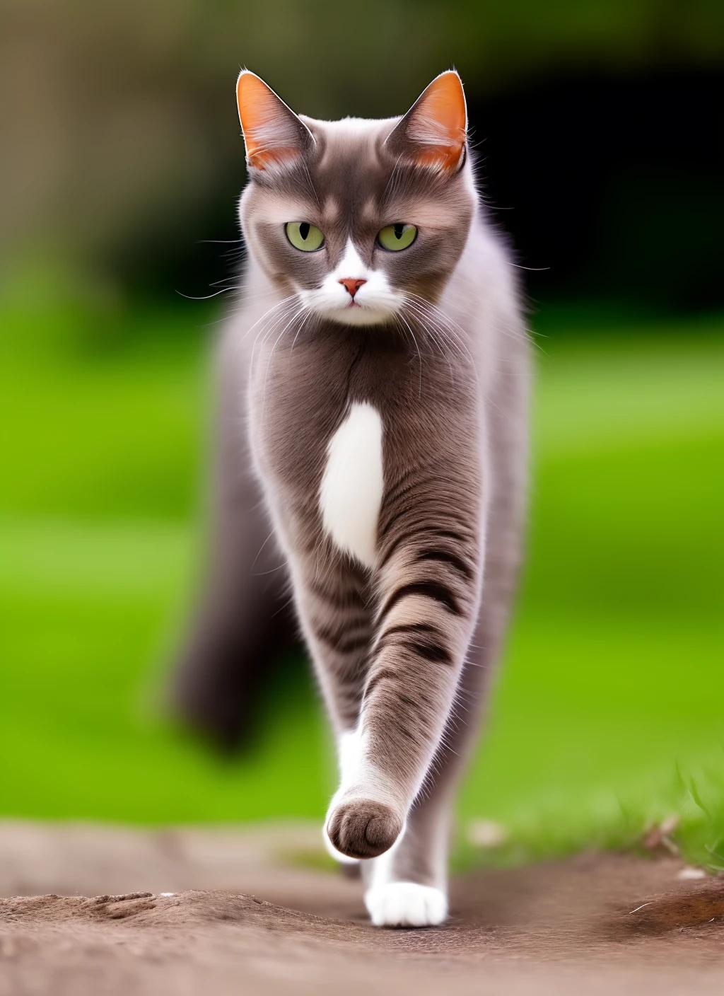 Cat on two legs