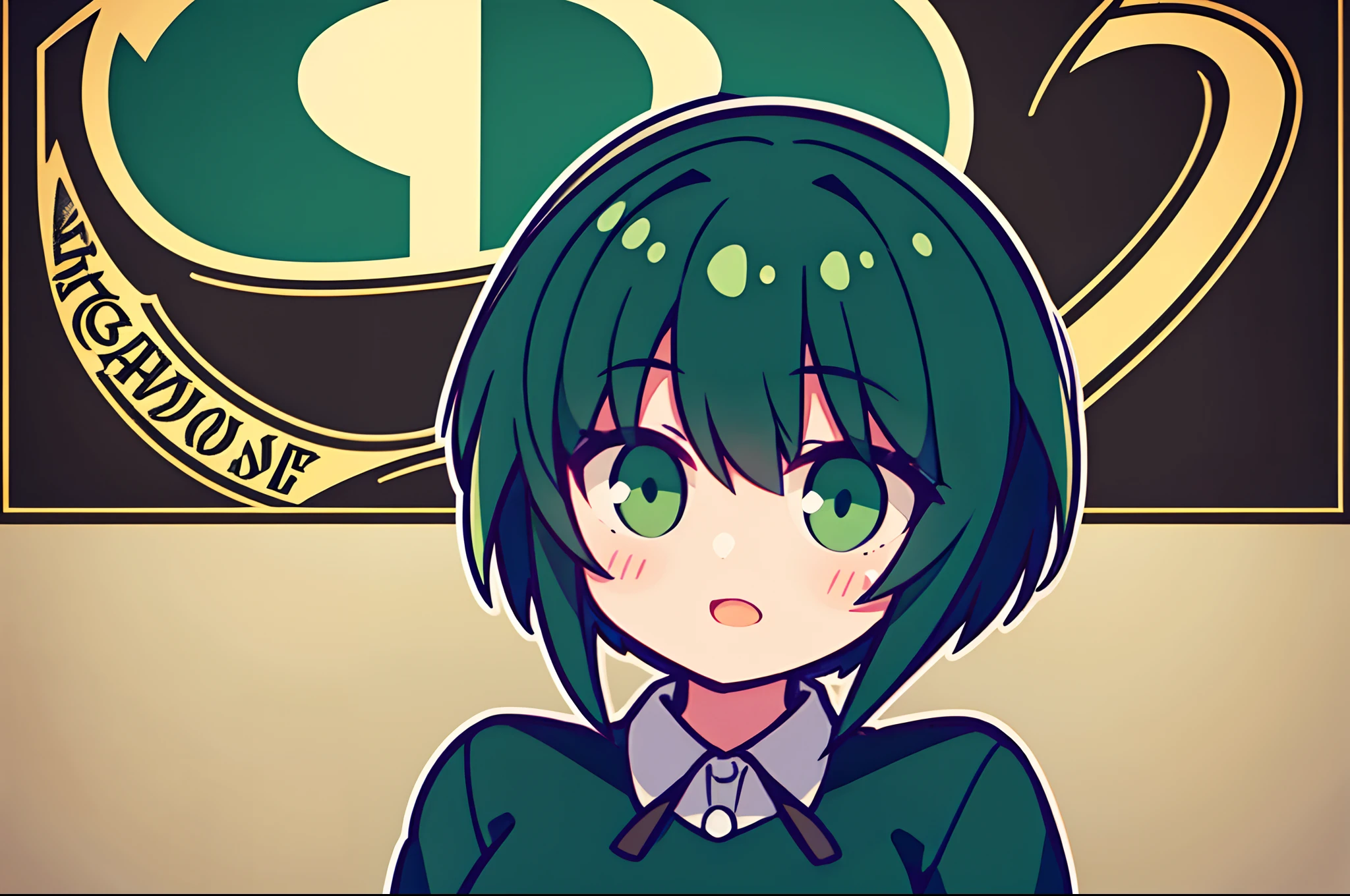 The logo of a girl with short green black hair from a vintage car customization company called Infortunio