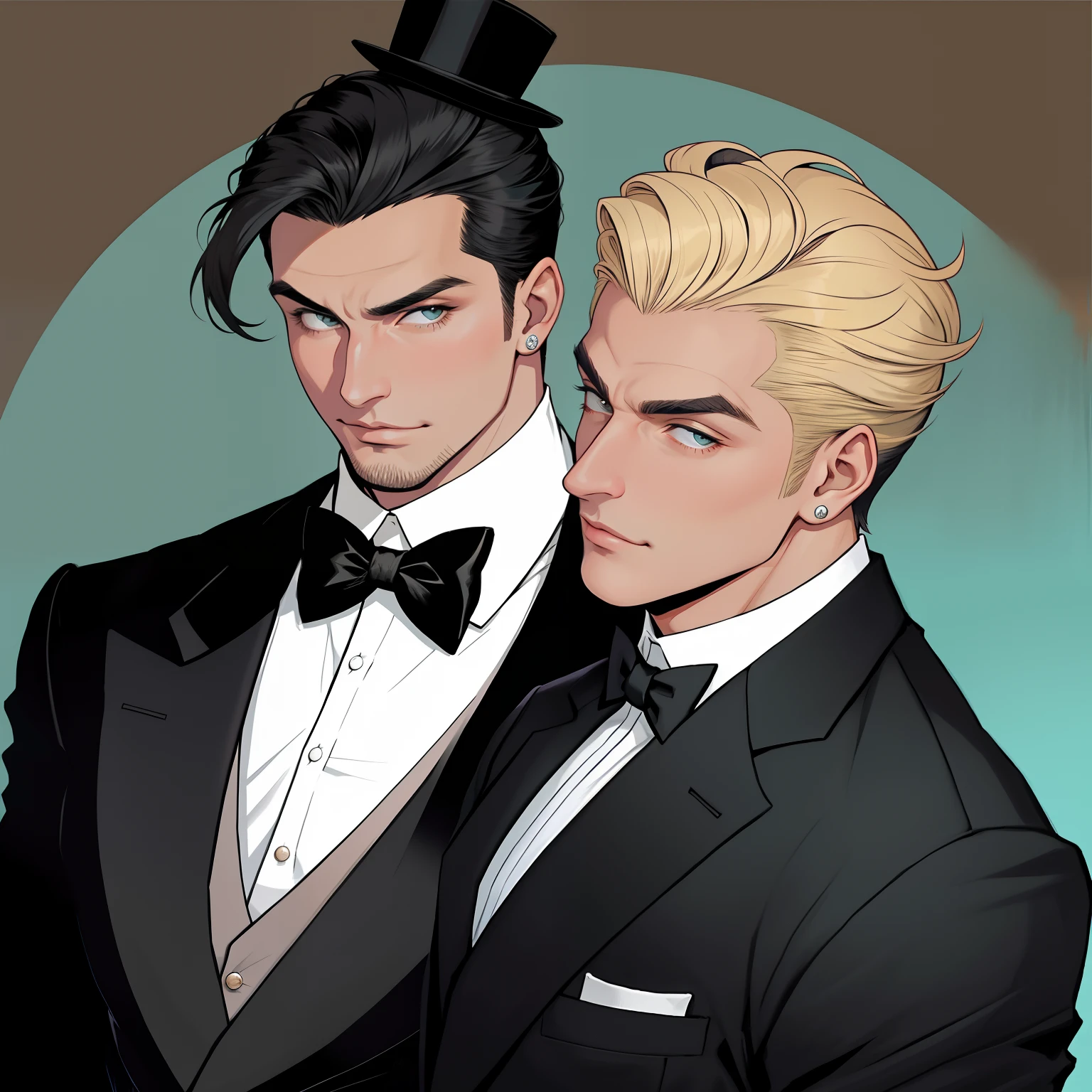 homem macho,penteado social,cabelo curto,cabelo castanho,""short hair"",homem elegante,homem sexy,manly,Manly man,toupa social,terno,terno marrom,homem com cartola,""man with topper"",Black top hat on head,""bealtiful jawline"",queixo elegante,olhos aziuz,sobrancelhas cheias,terno,roupa social,muito elegante ""extreme short hair"",""bow tie""