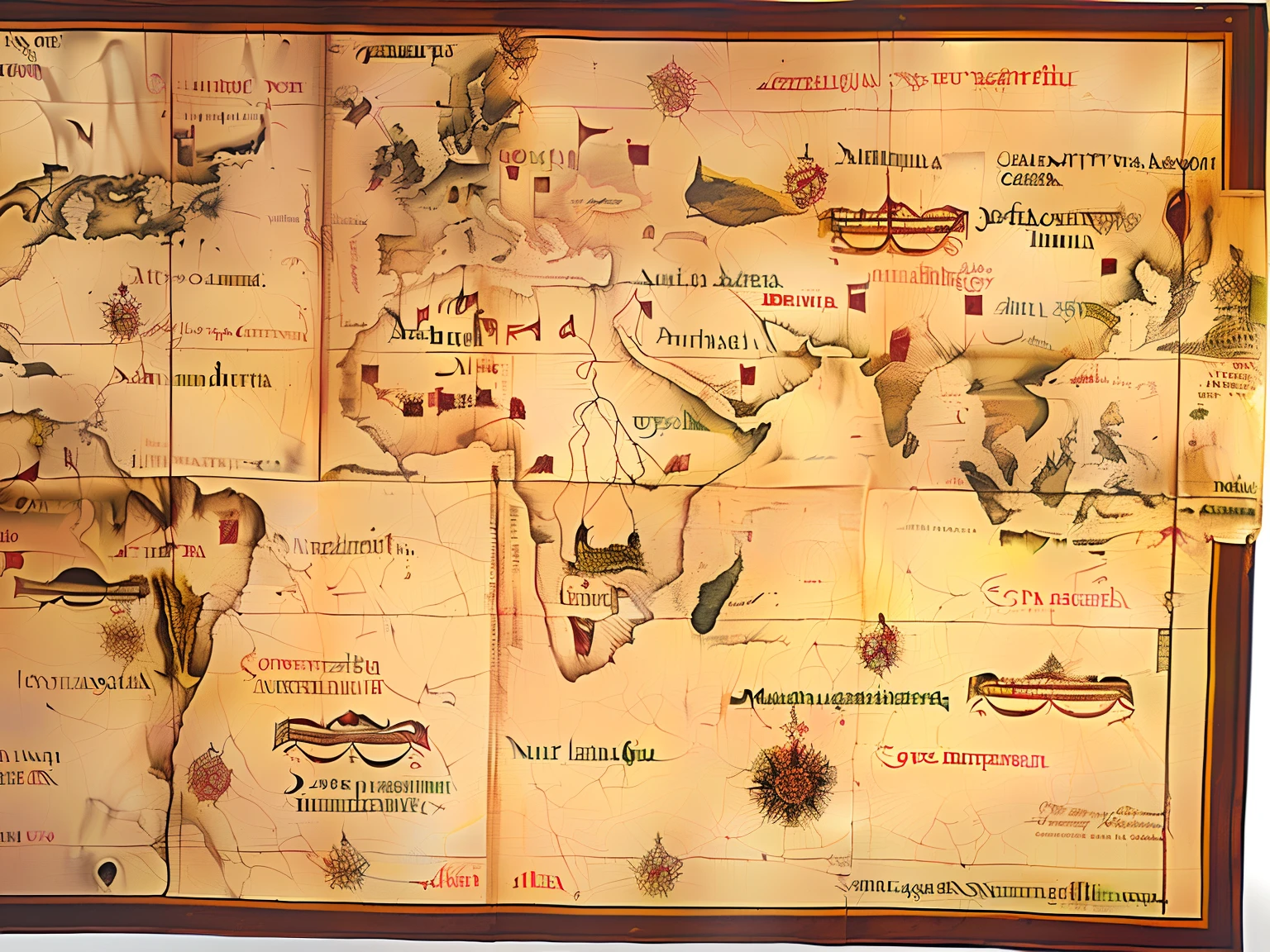Mapa do mundo com muitos animais, mapa antigo, cartografia do mapa, 1 5 6 6, Logical World Map, 1 5 9 5, 1 4 9 3, nautical maps, Atlas de 1700 s, 1 5 th century, 15th century, cartografia, 1 6th century, 16th century, Continentes