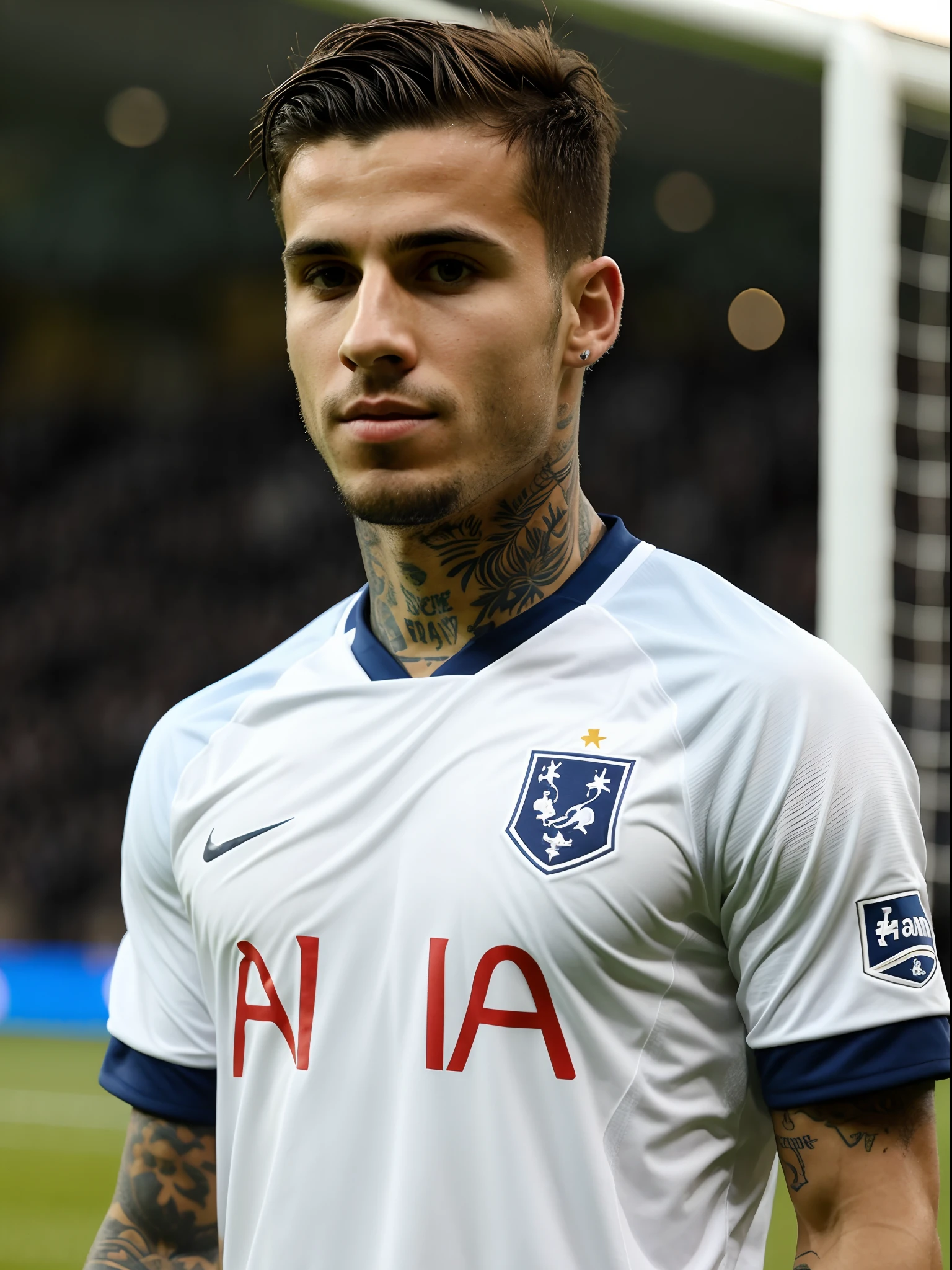 Homem Soccer Player in Tottenham, tatuagens