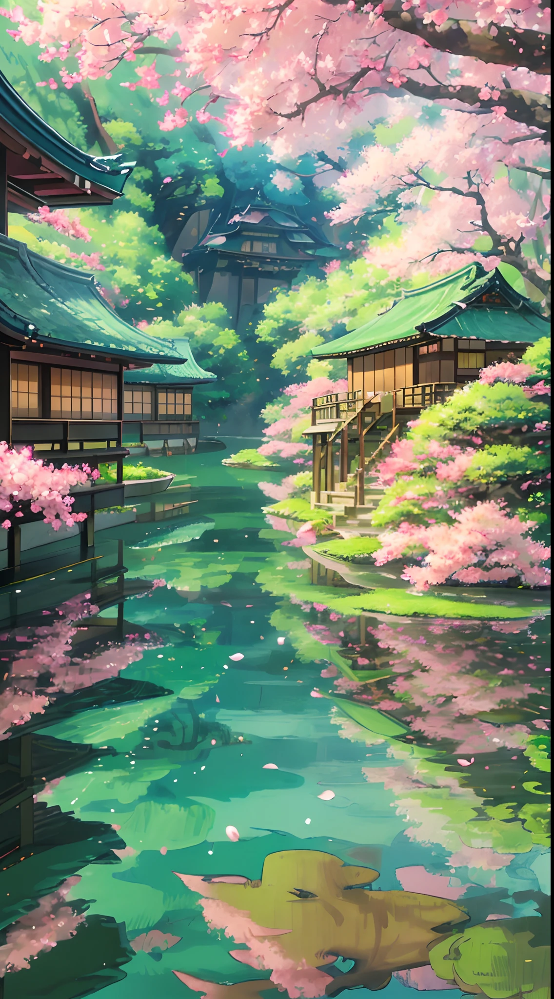 best quality,4k,8k,highres,masterpiece:1.2,ultra-detailed,realistic:1.37,A beautiful mountain scenery in Ghibli style,Japanese landscape,Ghibli-inspired illustration,vibrant colors,fantastical atmosphere,misty mountains,flowing rivers,winding paths,lush greenery,whimsical architecture,traditional Japanese houses,hidden shrines,hanging torii gates,floating lanterns,delicate cherry blossom trees,gentle breezes,soft sunlight,ethereal beauty,serene tranquility,dreamlike ambiance,Catbus,spirited characters,flying creatures,playful elements,enchanted world,lively animations,magical adventure,nostalgic charm,incorporates intricate details,filled with wonder and enchantment