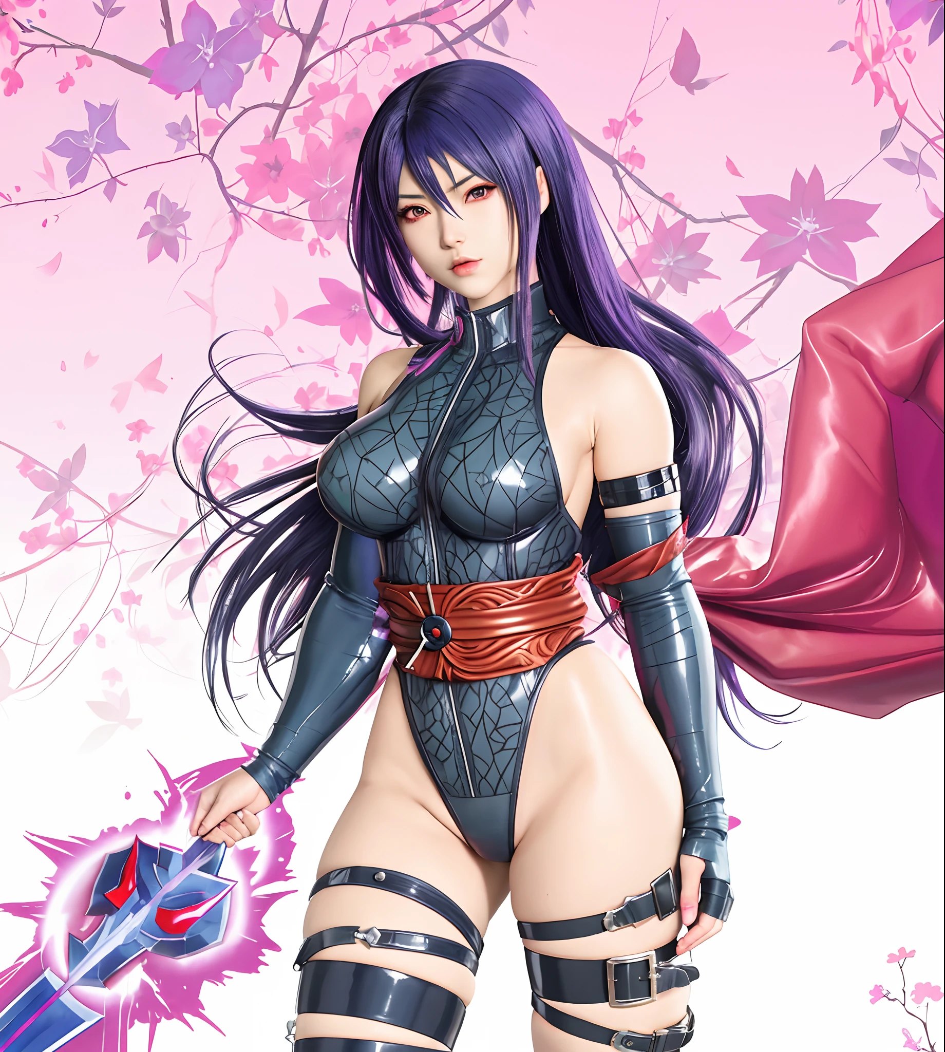 psylocke, portrait ninja gaiden girl, female action anime girl, akatsuki akira, inspired by Jin Homura, natalie from epic battle fantasy, tensei shitara slime datta ken, mika kurai demon, kusanagi