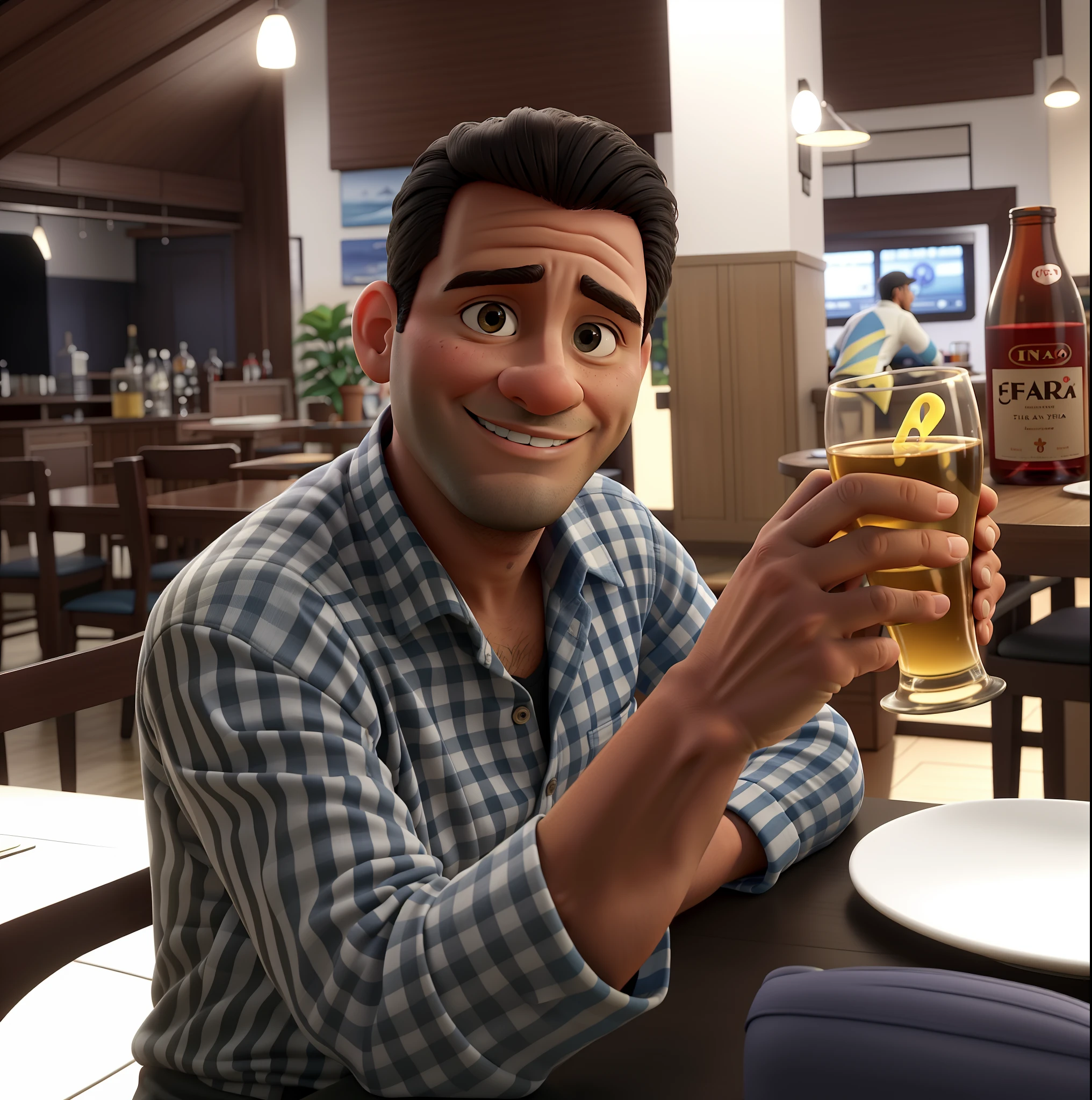 crie um poster estilo disney pixar, alto desempenho, 4k, hd, alta performance, there is a man sitting at a table with a glass of wine, Carmelo Blandino, Arauto Ortega, ele tem cerca de 60 anos, ele tem cerca de 6 0 anos de idade, edu souza, david rios ferreira, Salustiano Garcia Cruz, taken in the early 2020s, ele tem cerca de 7 0 anos de idade, caio santos