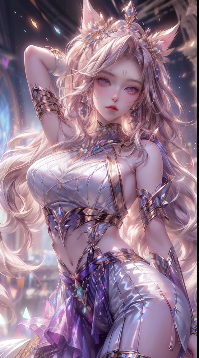(Best quality,A high resolution,Masterpiece:1.2),Ultra-detailed,Realistic:1.37,Traditional portrait style,Detailed face and eyes,Beautiful lips,fine brushwork,Soft, flowing hair,Delicate flowers in the background,Subtle color palette,Soft lighting,A seamless blend of realism and fantasy,Ethereal atmosphere,Traditional beauty,tempting pose,Vintage clothing,Vivid but not overwhelming colors,subtle texture,Meticulous attention to detail,Graceful posture,Expressive eyes,Feminine characteristics,ingenious composition,Artistic talent,An evocative gaze,Fantastical Atmosphere,Sensual and elegant performance,The perfect balance of elegance and sensuality,Delicate facial features and expressions.