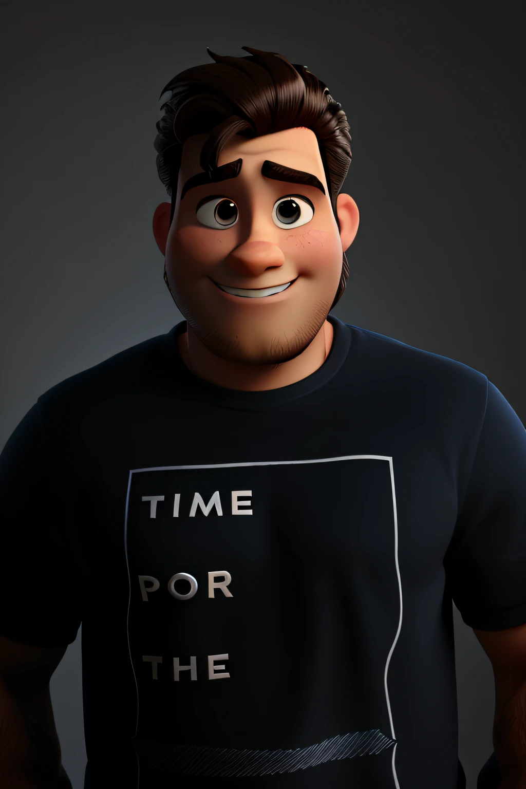 Um homem estilo disney pixar, Cabelo Grisalho mais baixo, alta qualidade, melhor qualidade