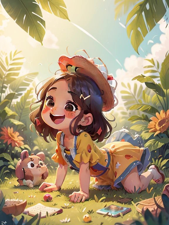 Naughty smile emoji, Disney, perfect skin, perfect light and shadow, masterpiece, high quality