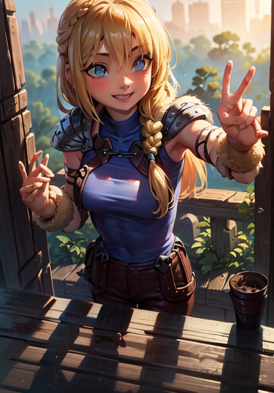 Beach, 1girl, astridWaifu, (long hair, blonde, blue eyes, nude, braid:1.2), warm light, curvy, smile, :D, from below, (dynamic_angle), (dynamic_pose:1.2),
(detailed landscape:1.2), (dynamic_perspective:1.2),
(masterpiece:1.2), (best quality, highest quality), (ultra detailed), (8k, 4k, intricate), (full body:1), (highly detailed:1.2),(detailed face:1), (ambient light:1),(cinematic composition),(HDR:1),(perfect_anatomy:1.2),