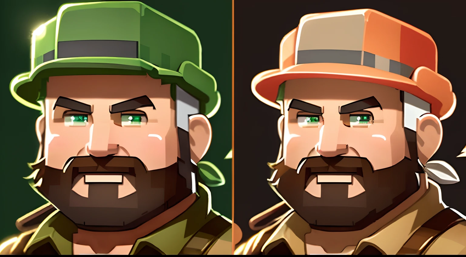 I want you to make a 50-year-old miner who looks like the characters in Minecraft and stardew walley games