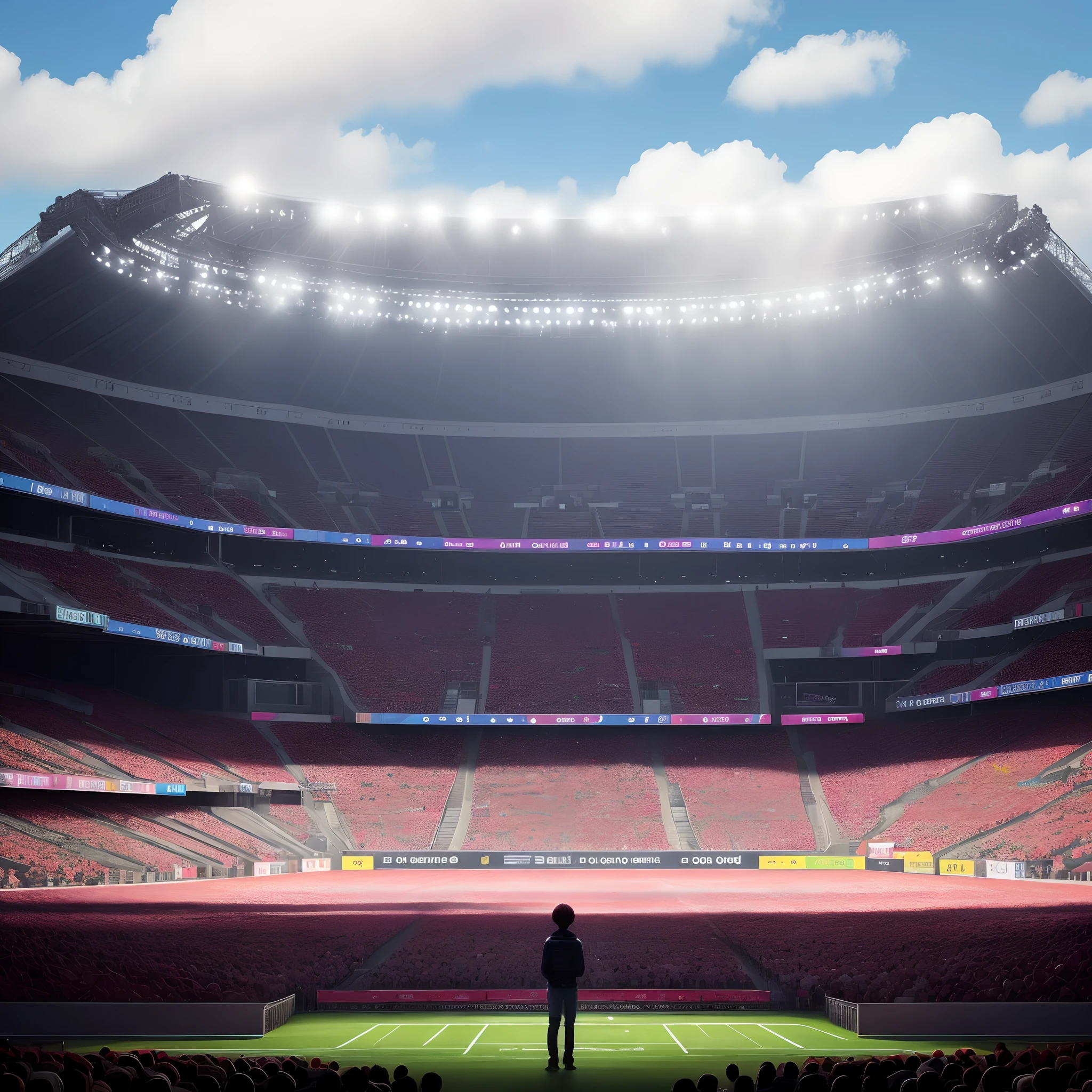A stage for a solo kpop stadium tour