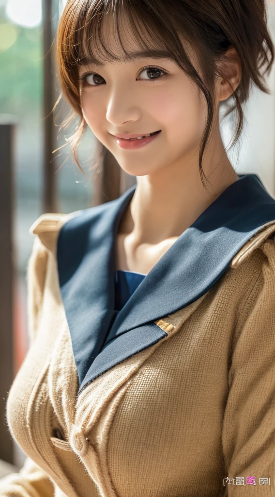 Japan women in uniform(((JK Uniform V Open))), (((Japan Girls JK School Uniform)))
(((Protrusion of areola in Japan women))), Fluffy breasts, Side chest, Open chest, Close-up of the upper part of the chest
8k, Best Quality, Real Image, intricate-detail, The ultra-detailliert, Ultra high definition, Depth Field,masutepiece,1girl in, ....................AI_chan, an extremely beautiful , Innocent big eyes,Detailed eyes,(Green eyes:1.0),(Brown hair, Short hair),(bangss), perfect glossy skin, prefect skin, Fair skin,Fine skin,bulky, ((Erotic, Sexy, Sexual expression, Bright lighting, accurate hands without incongruity)), (((cleavage)), (Cute:1.2), big breasts thin waist, Light blush, Look at the viewer, Light grin smile,chubby under the clothes,perspiring, ((Erotic, Sexy, Sexual expression))