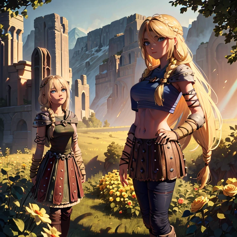 Astrid walking naked in a field of roses around mountains after a massive meal, (long hair, blonde, blue eyes, massive stomach, round stomach, braid:1.2), warm light, fat, burping, breast below, (dynamic_angle), (dynamic_pose:1.2), looking at viewer,
(detailed landscape:1.2), (dynamic_perspective:1.2),
(masterpiece:1.2), (best quality, highest quality), (ultra detailed), (8k, 4k, intricate), (full body:1), (highly detailed:1.2),(detailed face:1),(gradients),(ambient light:1.3),(cinematic composition:1.2),(HDR:1),Accent Lighting,extremely detailed CG unity 8k wallpaper,original, highres,