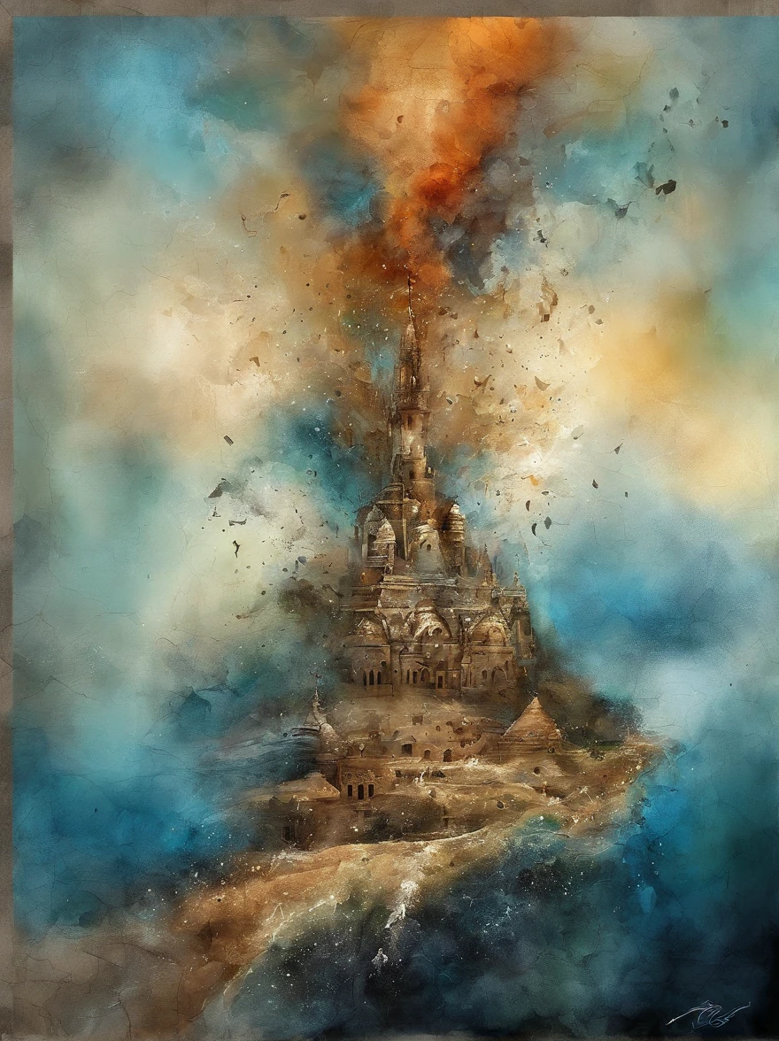 3D Puzzles , Beleza-Looks , Ruiva, Ogiva explosiva, Partes, embutido no rosto, transitory, inspirado em Igor Morski, dramatic art, photo manipulation, photo manipulation, Decair,, explosion of data fragments, Hm, Arte Oficial, Detalhes inacreditavelmente altos, Photoshop Arte, Rauscheffekt, azul escuro