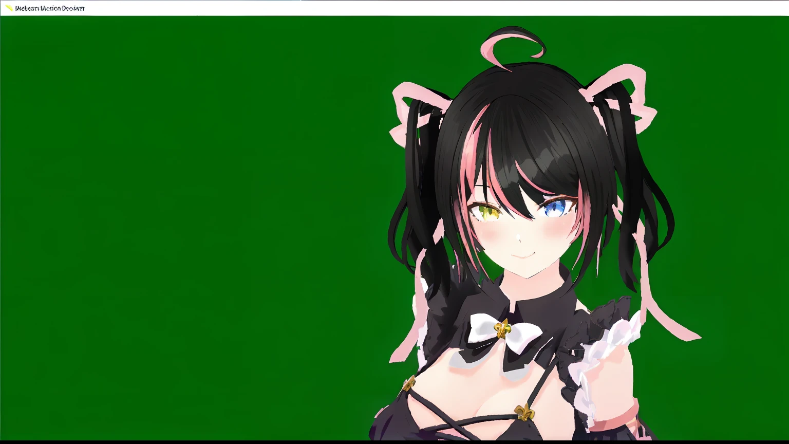 Anime girl in black dress with cat ears and green background, anime moe art style, anime girls in maid costumes, desktop background, Desktop Screenshots, anime cat girl in a maid costume, [ 4 k digital art ]!!, Anime style. 8K, small curvy , desktop wallpaper, anime girl desktop background, screenshot 4k, hd screenshot
