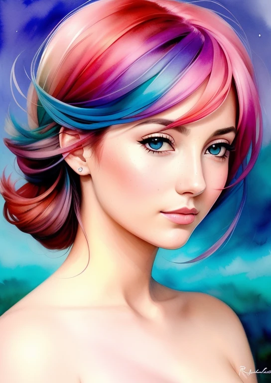 Estilo wtrcolor, Arte digital de (Lirios), Arte Oficial, soplado por el viento, Obra maestra, Beautiful, ((acuarela)), salpicaduras de pintura, Detalles intrincados. Gran detalle, [goteo:0.5], tendencias en Artstation, Rachel Walker