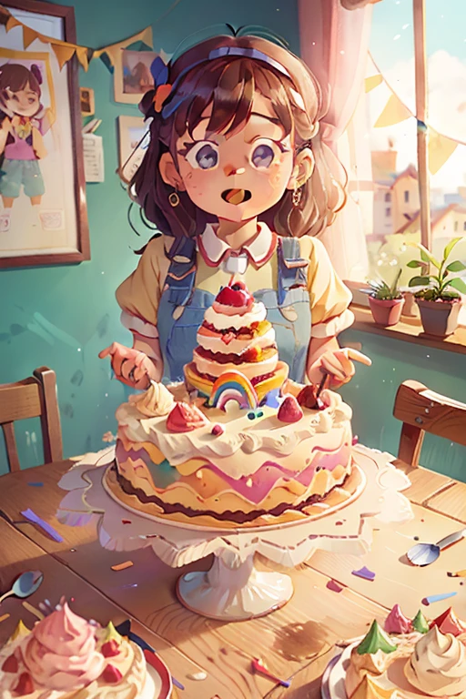 isometria,sorvete,confeitaria,Cute rainbow cake,Loja de sobremesas