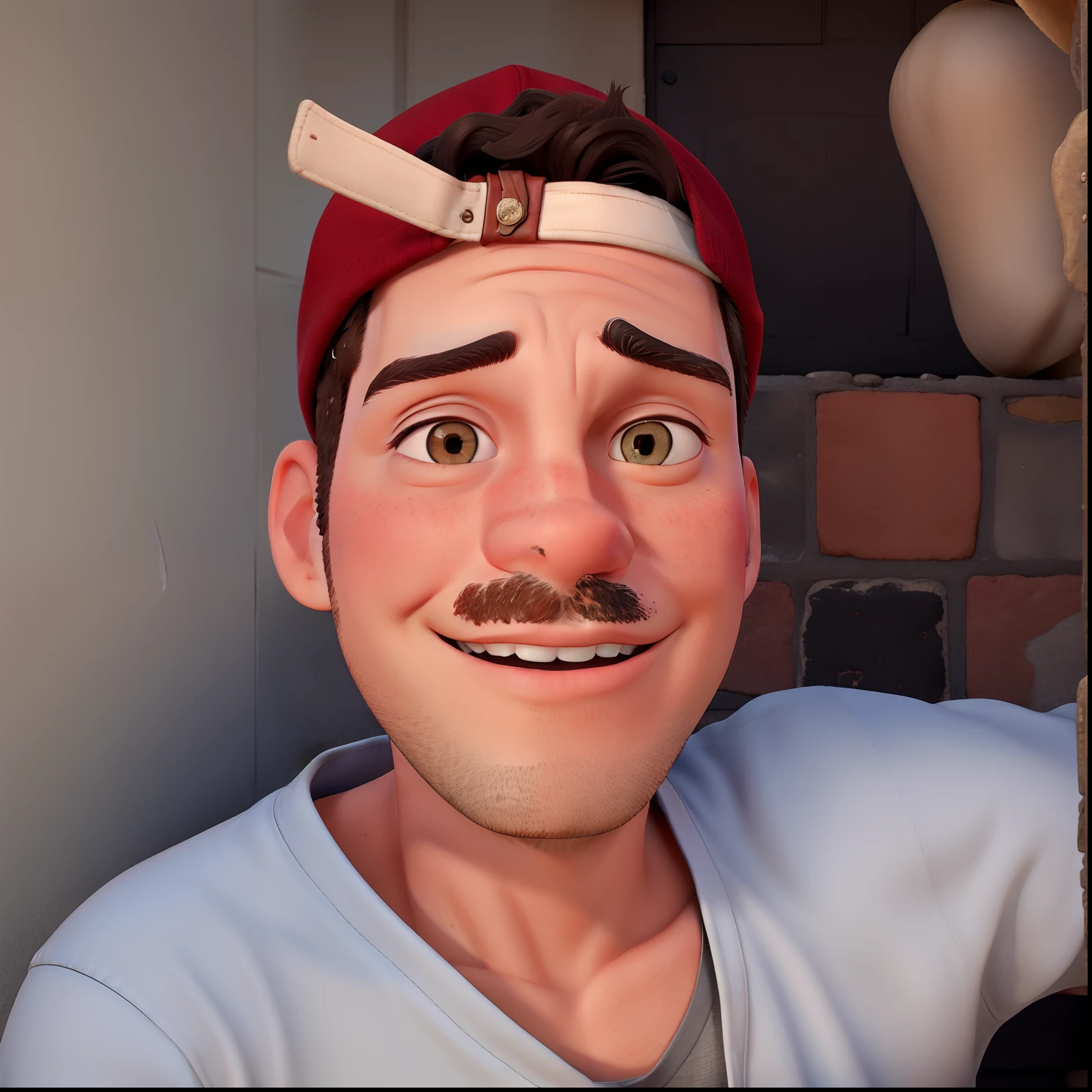 Boy in a backwards cap