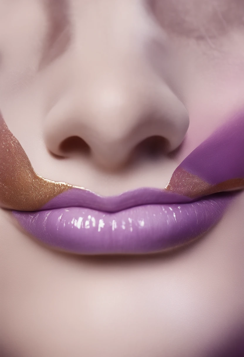 Highly detailed macro photograpy Light purple woman’s eye, extremely original, makeup