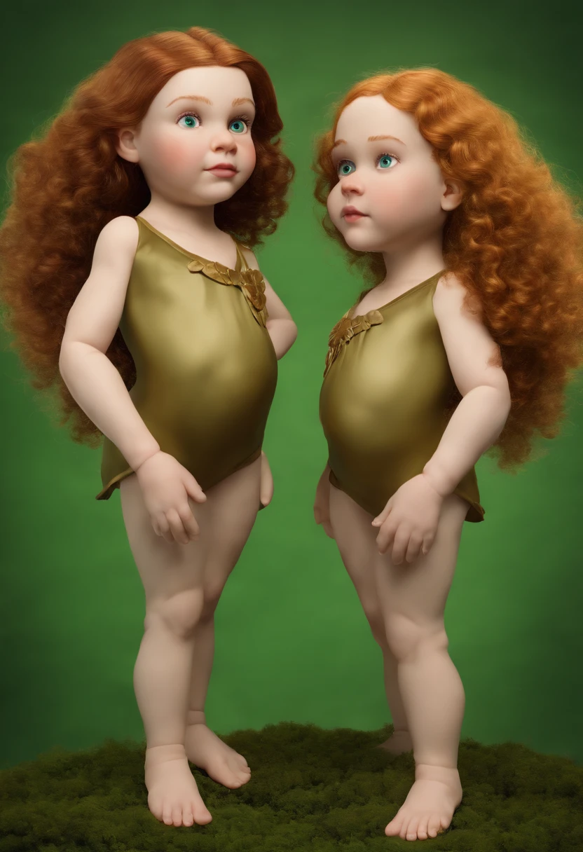 2heads, two headed girl, mom and daughter, (different ages:1.5), (one torso:1.5), (female:1.5), (Irish:1.5), (two heads attached to one body:1.4), conjoined twins, heads side by side, one body, young, uncomfortable, barefoot