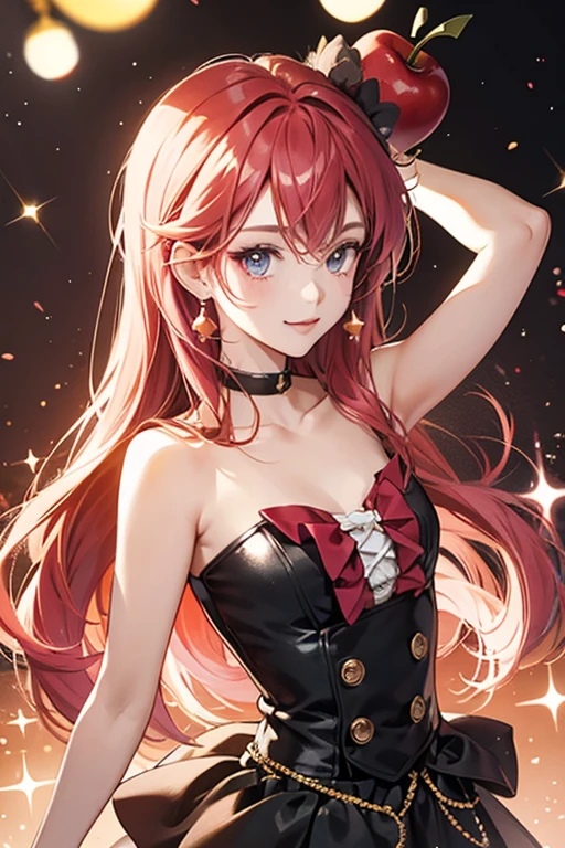 anime style; 3d; glitter; cherry fruit