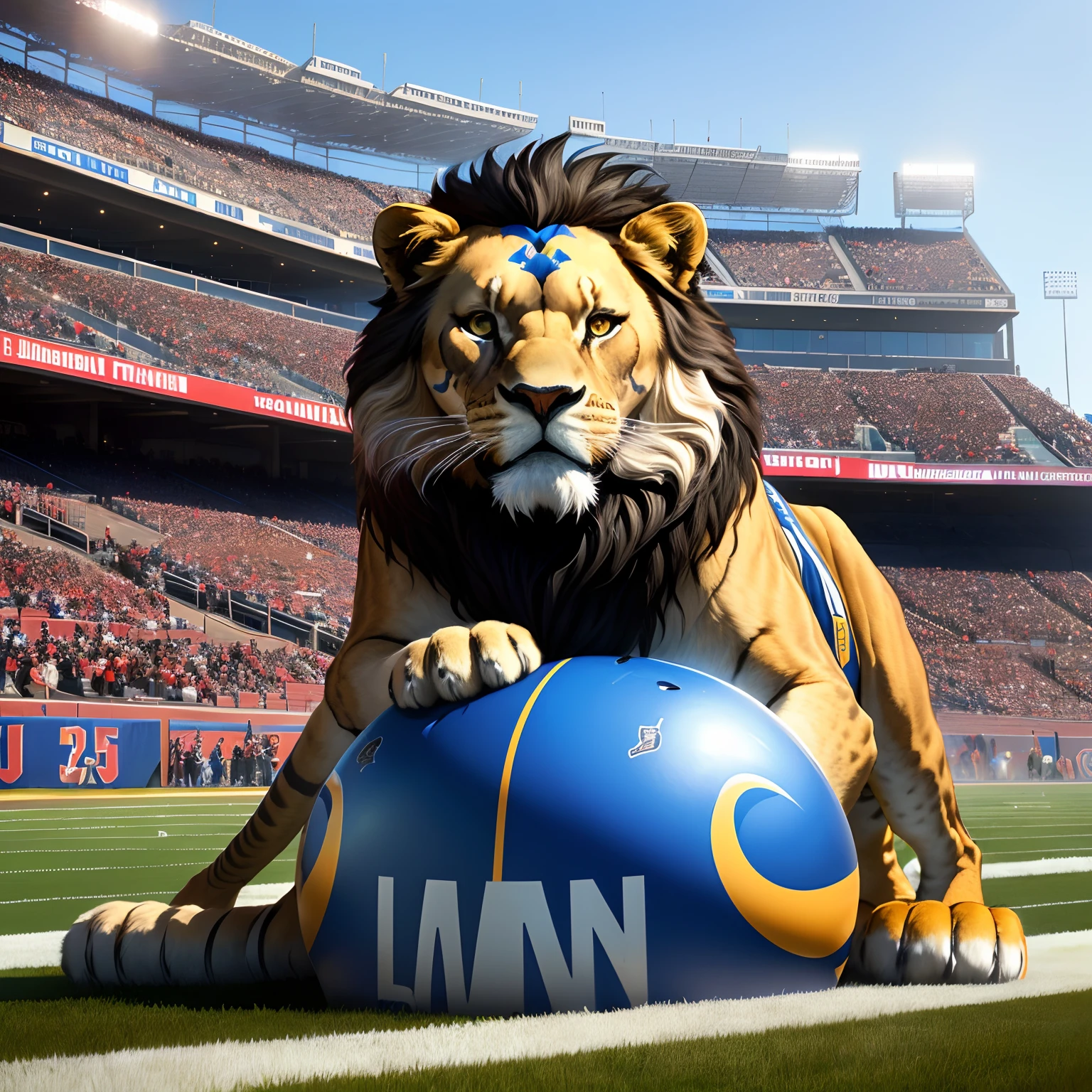 Detroit Lions stadium lion themed