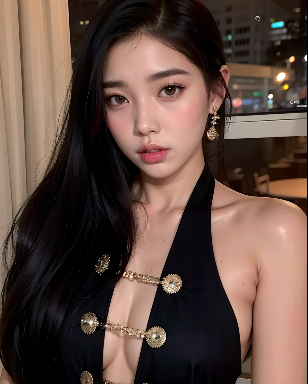 Araffe Asian woman in a black dress posing for a photo, Mulher sul-coreana bonita, Heonhwa Choe, linda mulher coreana jovem, TaeJune Kim, Gongbi, coreana, mulher coreana jovem bonita, Jinyoung Canela, Hwang SE - EM, Mulher coreana, Lee Ji - Eun, Lee Ji-eun, Retrato de Jossi de Blackpink