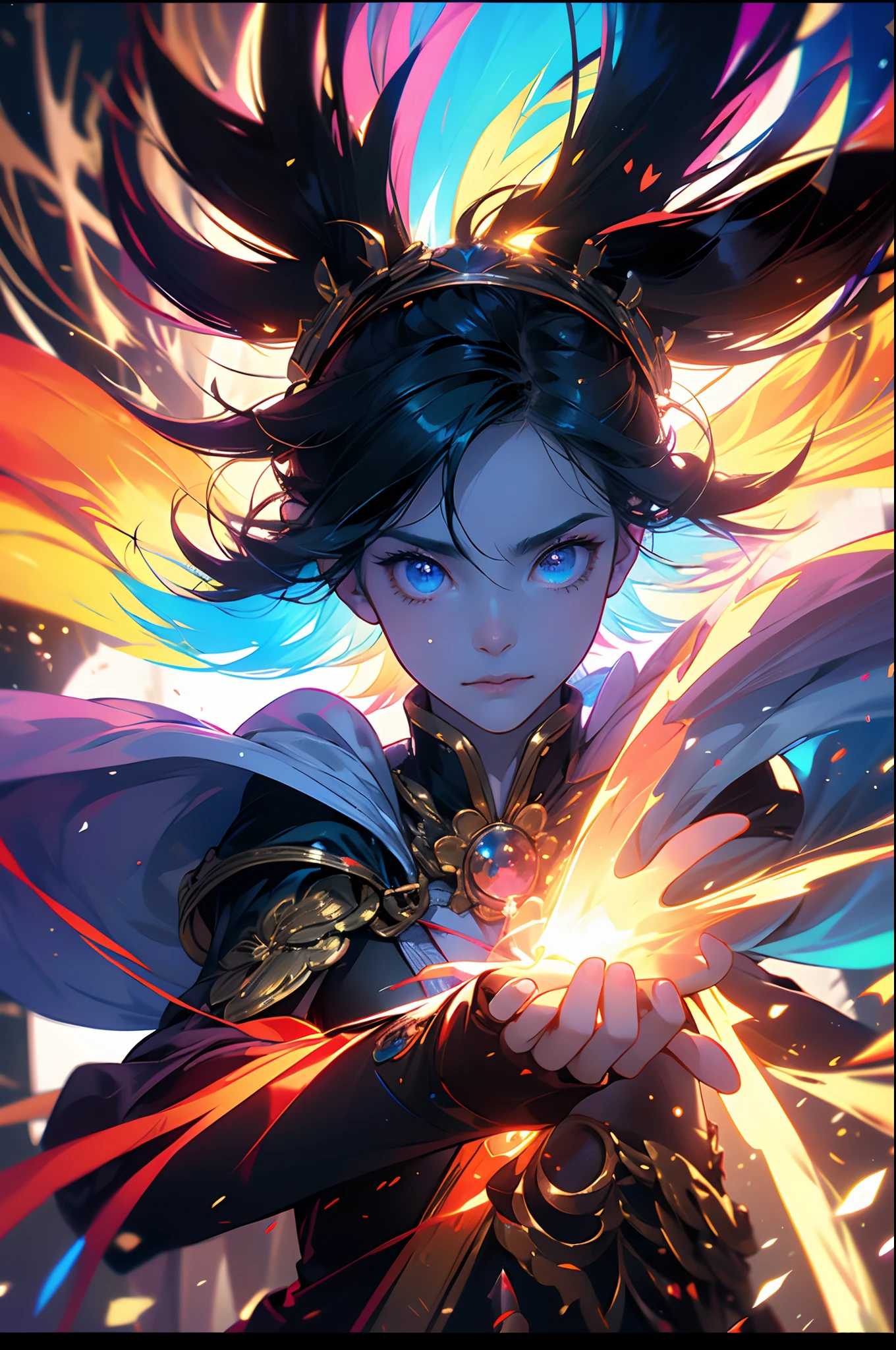 A ager stands in front of a glowing giant transparent phasa with fists clasped in his hands, anime, high detail, anime style, chiaroscuro, depth of field, backlight, first-person perspective, gaze level shooting, perspective shortening, UHD, masterpiece, ccurate, super detail, high detail, high quality, high quality, 4K, best quality, high resolution
Warming up