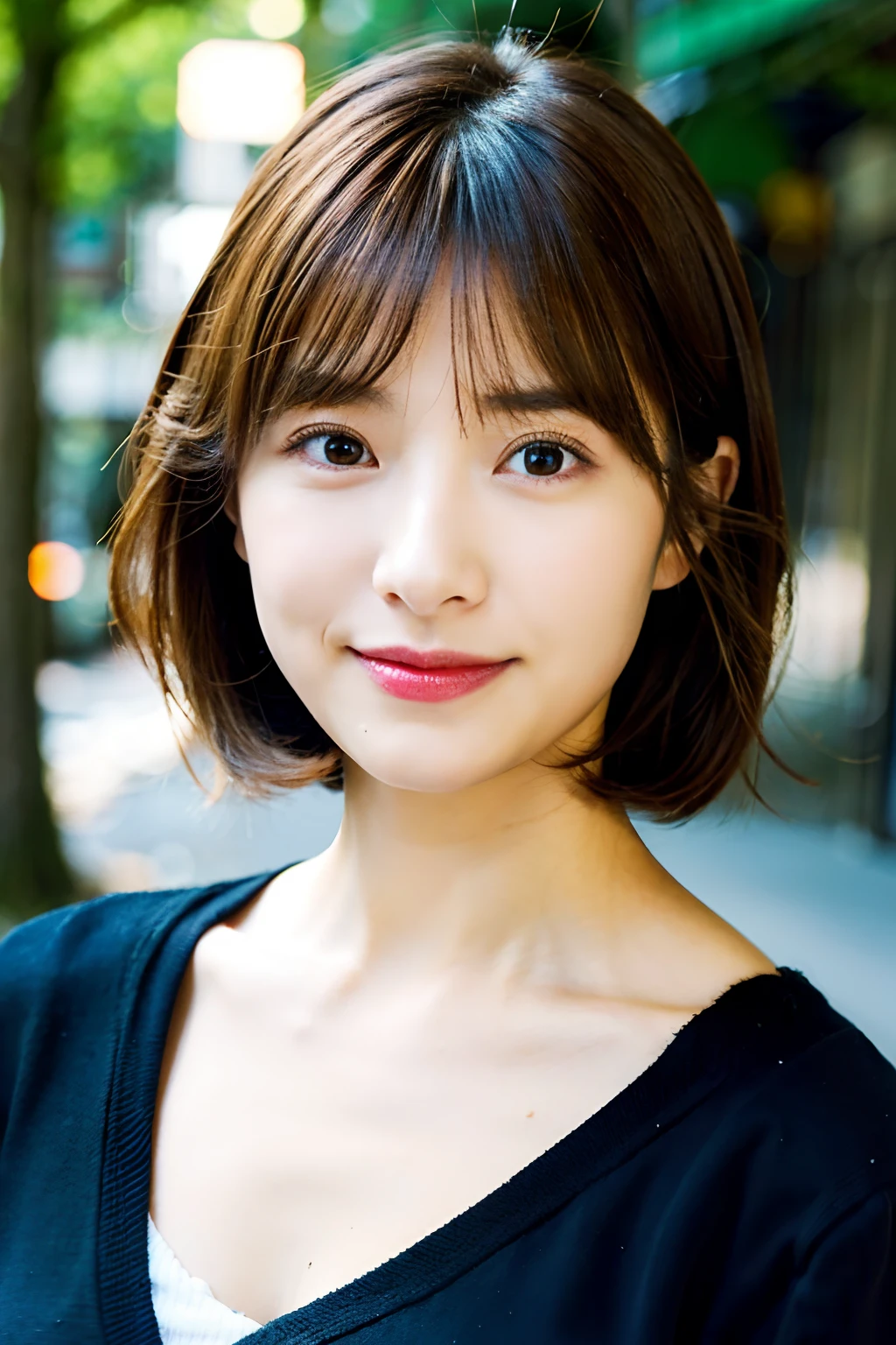 Top image quality、Woman in her early 30s、brown haired、Bery short hair