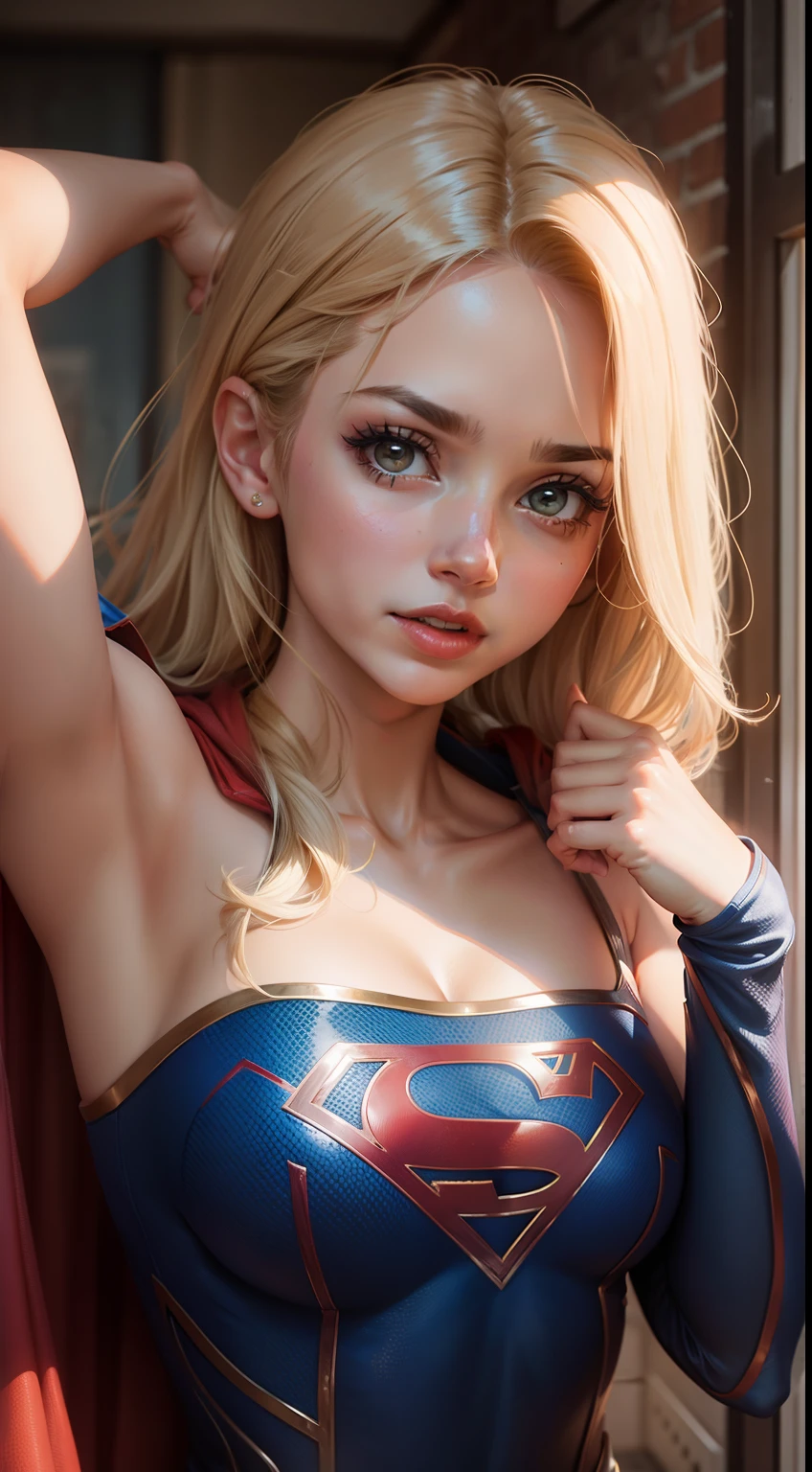 Supergirl , com um nela