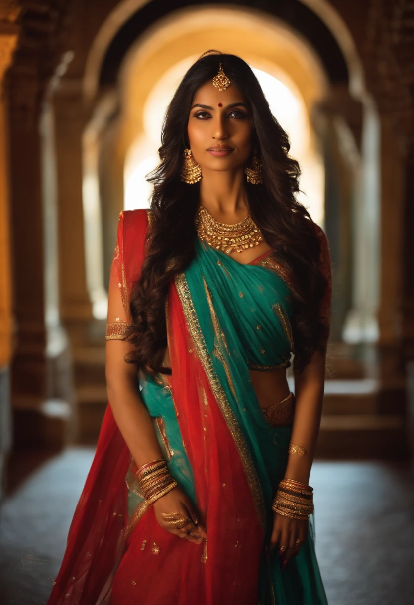 Indian beautiful woman-- indian goddness --indian woman in dark light - indian woman big booty
