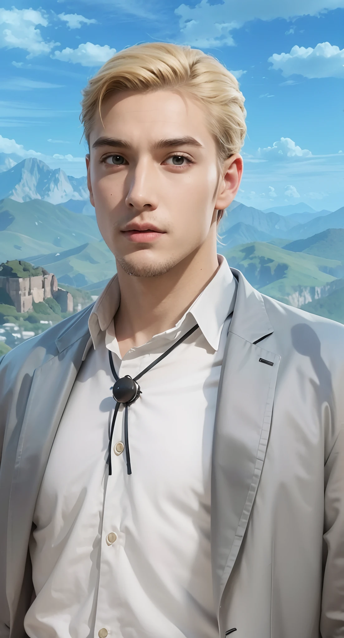 Real life adaption of this character, realistic same hair, (realistic same outfit), realistic same background , realistic light, realistic shadow, realism, hyper realistic,(photorealistic:1.2)