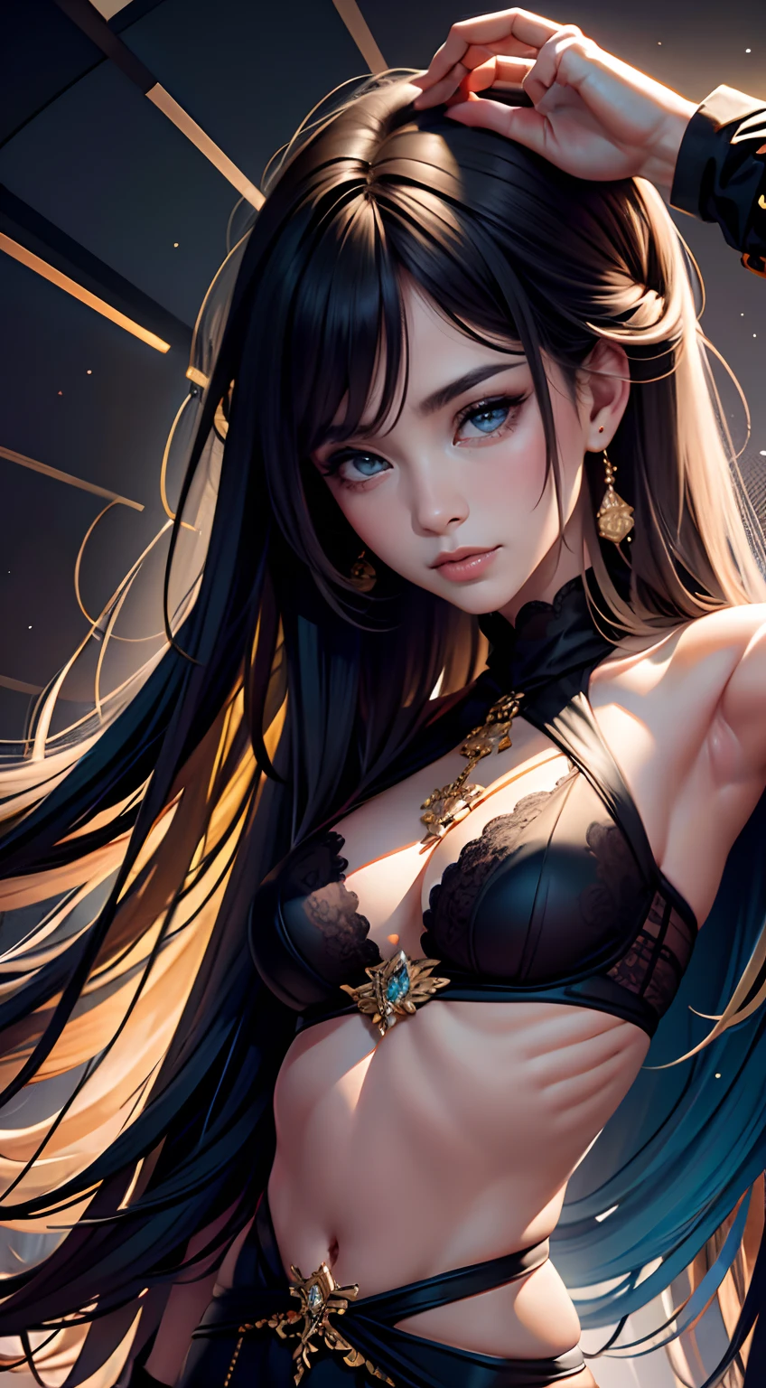 The calm face of a beautiful woman