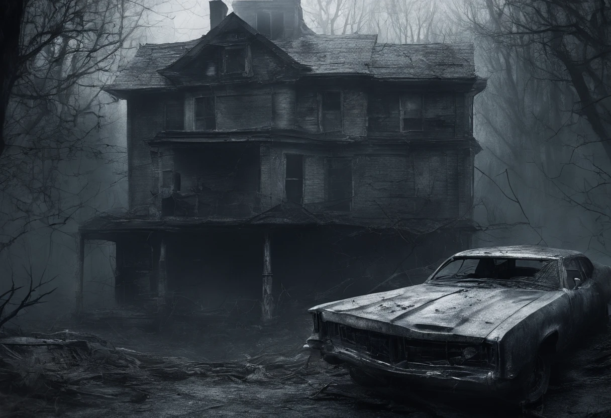 (melhor qualidade, Altas, artistic masterpiece, Realistic), rua movimentada com carros e pessoas, ao longe desfocada a imagem de uma velha de 60 anos, usando roupa azul, assustada, gritando, em uma cidade, Eerily poetic, Psychological dissection, Conceptual exploration