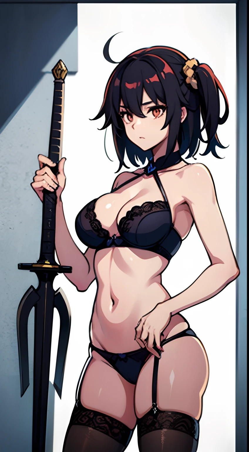 Image of Alafeld,A woman in white erotic lingerie holds a sword, by Yang J, By Zeng Jing, author:Tang Yifen, By Li Song, Guweiz in Pixiv ArtStation, Beautiful character painting, Guweiz on ArtStation Pixiv, Guviz-style artwork, Guviz, author:Wu Zhun Shi Fan
