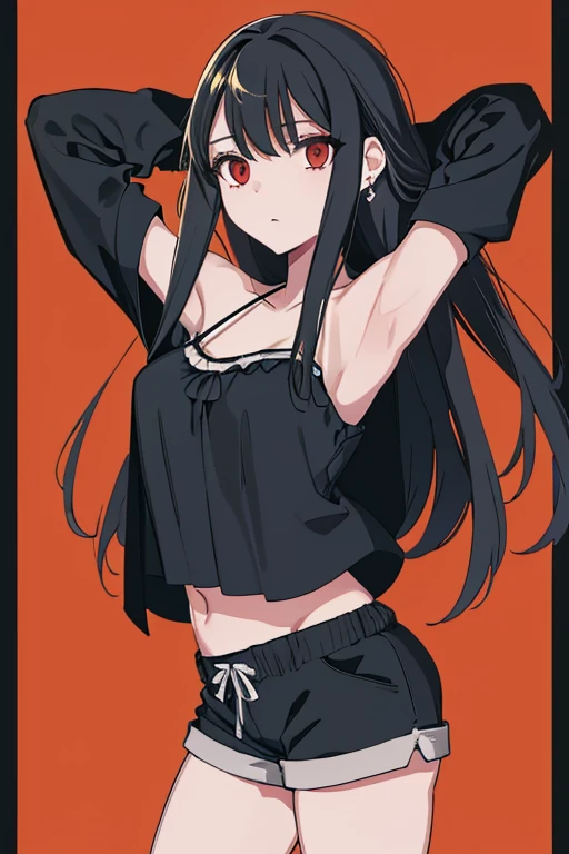 (Original), (masutepiece) , (Best Quality) ,(reality), Photorealistic, Octane Rendering, (Surreal) , Perfect features,1 girl, Colorful,translucent hair, (glowing inner hair),the perfect appearance,Black hair,Long hair,(Black clothes:1.2),Hanfu,Closed eyes,Red Lotus,(White background:1.3),(Flat color:1.2),deadpan、(((NSFW))),kslw_iino、collarbone,small breasts
dress,black dress,school uniform,armband,shuuchiin academy school uniform