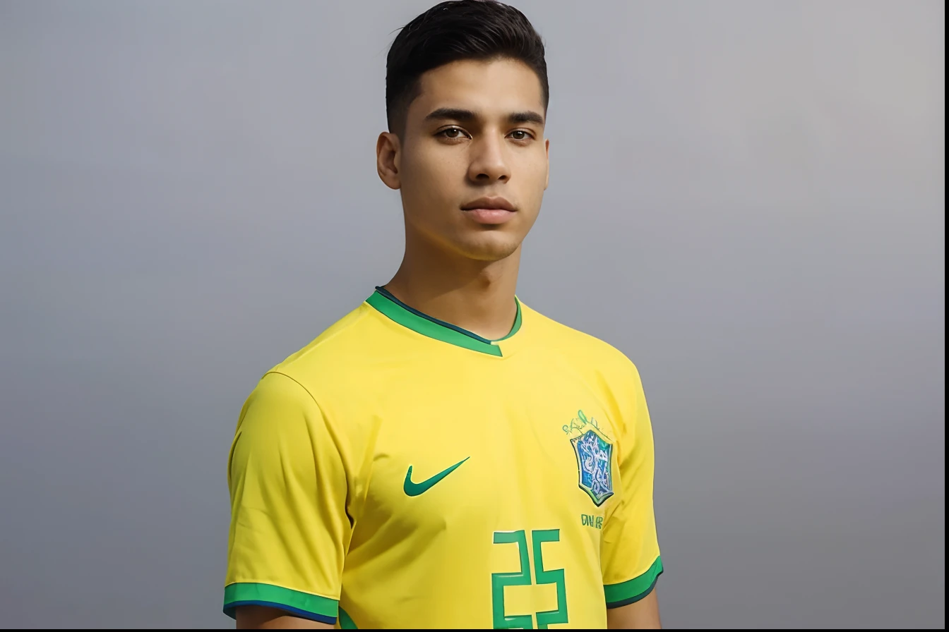 Jovem de 22 anos, brasileiro imagem hiperrealista