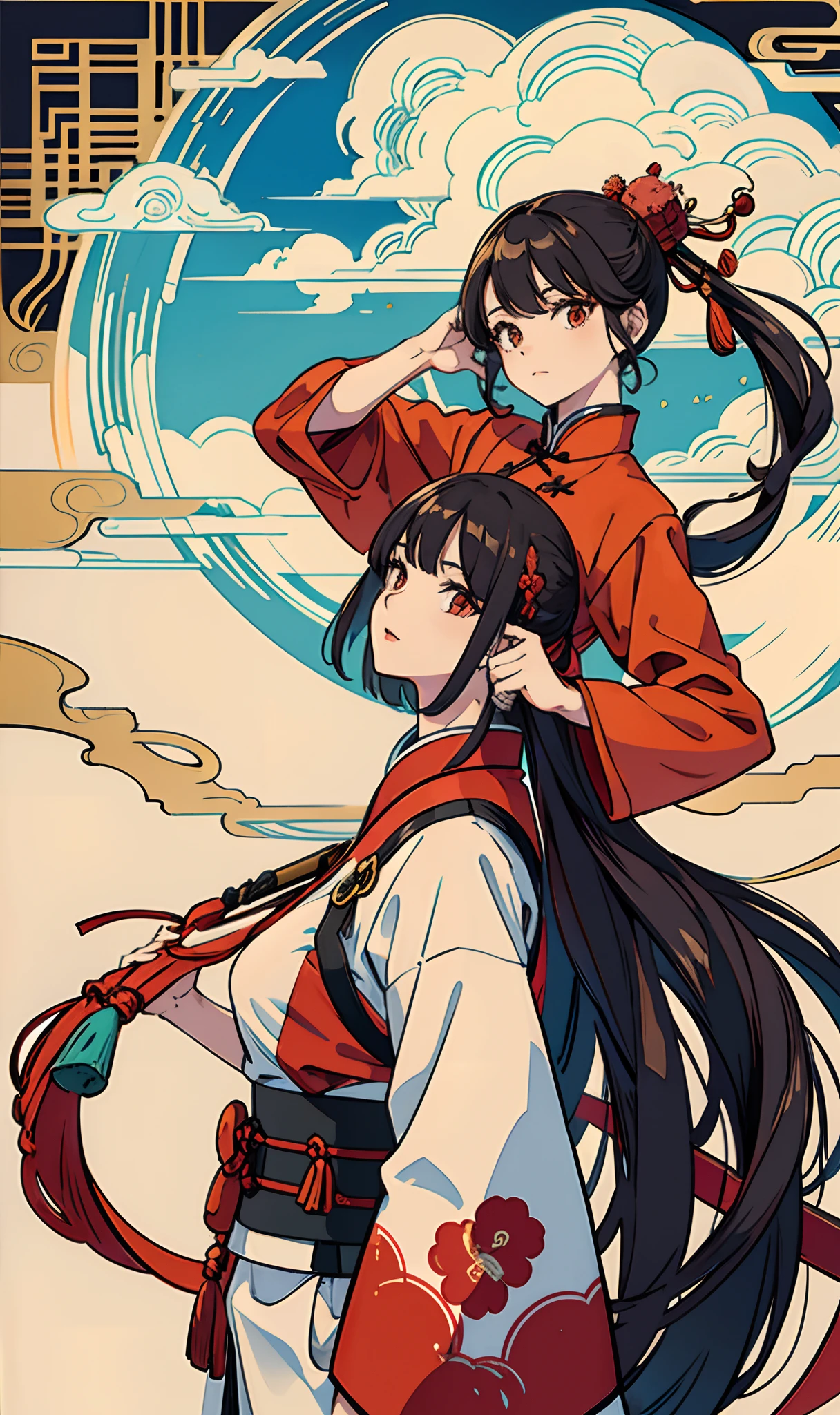 Dynamic background，Japanese changed to Chinese，China-style，National tide elements