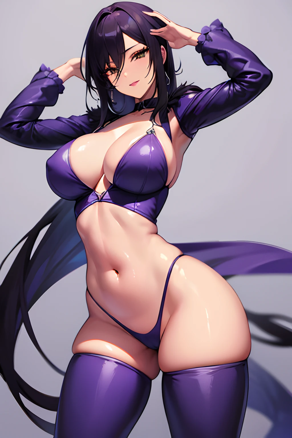 Mujer pose sexy, ropa futurista, ajusta, cuerpo detallado tetas grantes, gran figuram, ultra detallado, Modelo de belleza, sentada, sonriendo, cuerpo expuesto, cuerpo completo