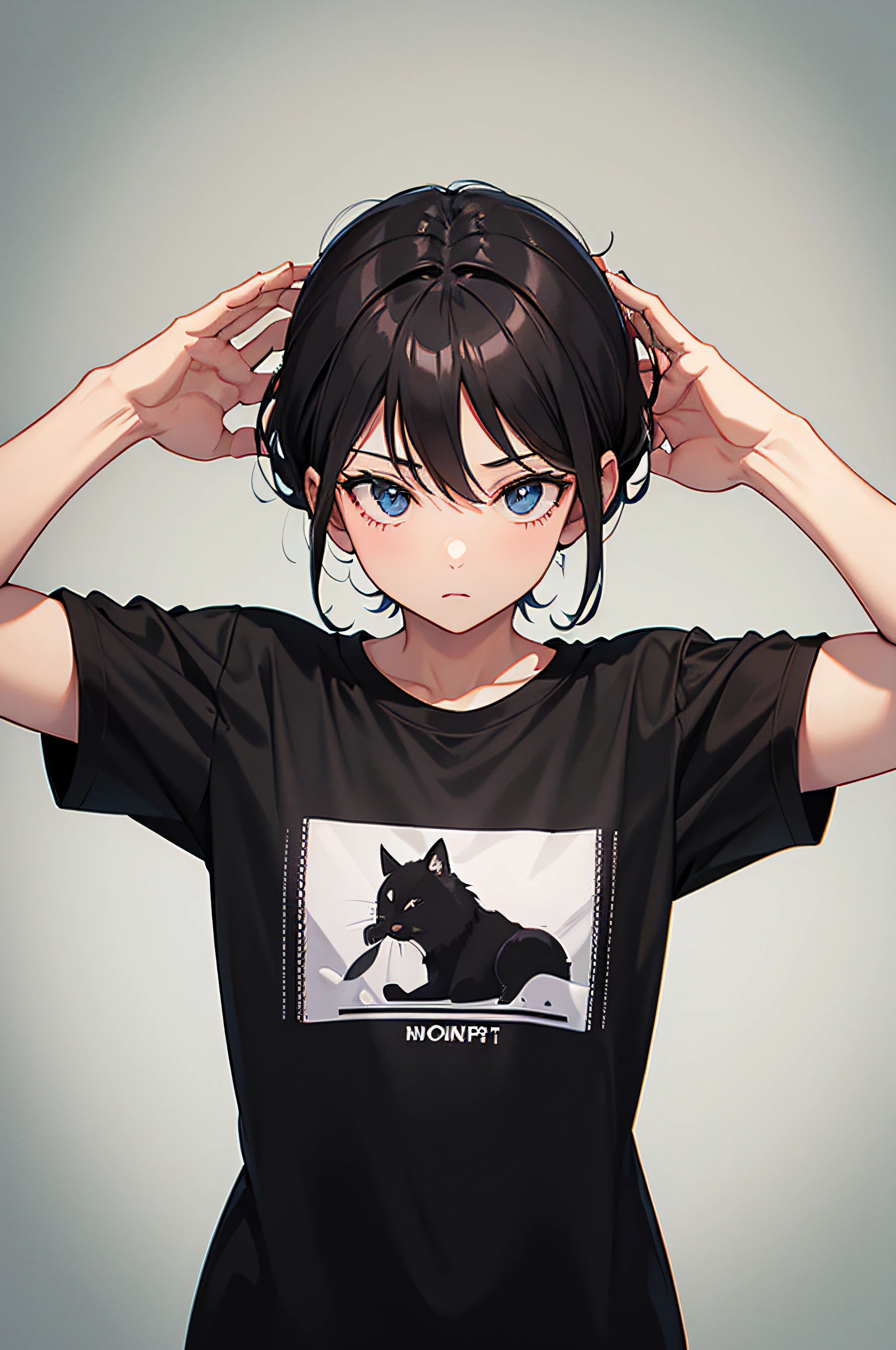 black t-shirt mockup without print
