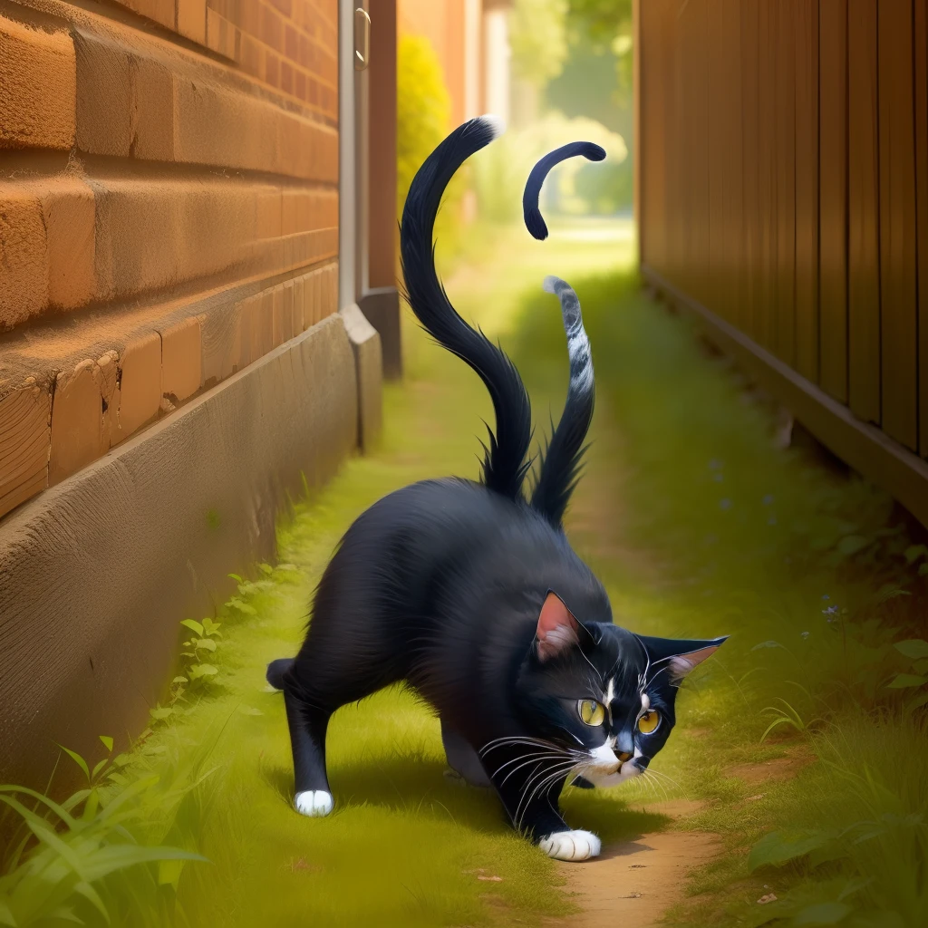 Cat with legs like a centipede