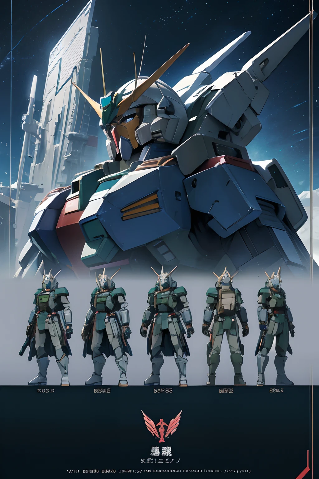 line-art, art book, character sheet, gundam 00 reimagined, 8k, best quality, design, gundam iron-blooded orphans, tank design, building, spaceship design, equipment, concept art book, schematics, architecture, blueprint, geometrically sound, geometrically correct.