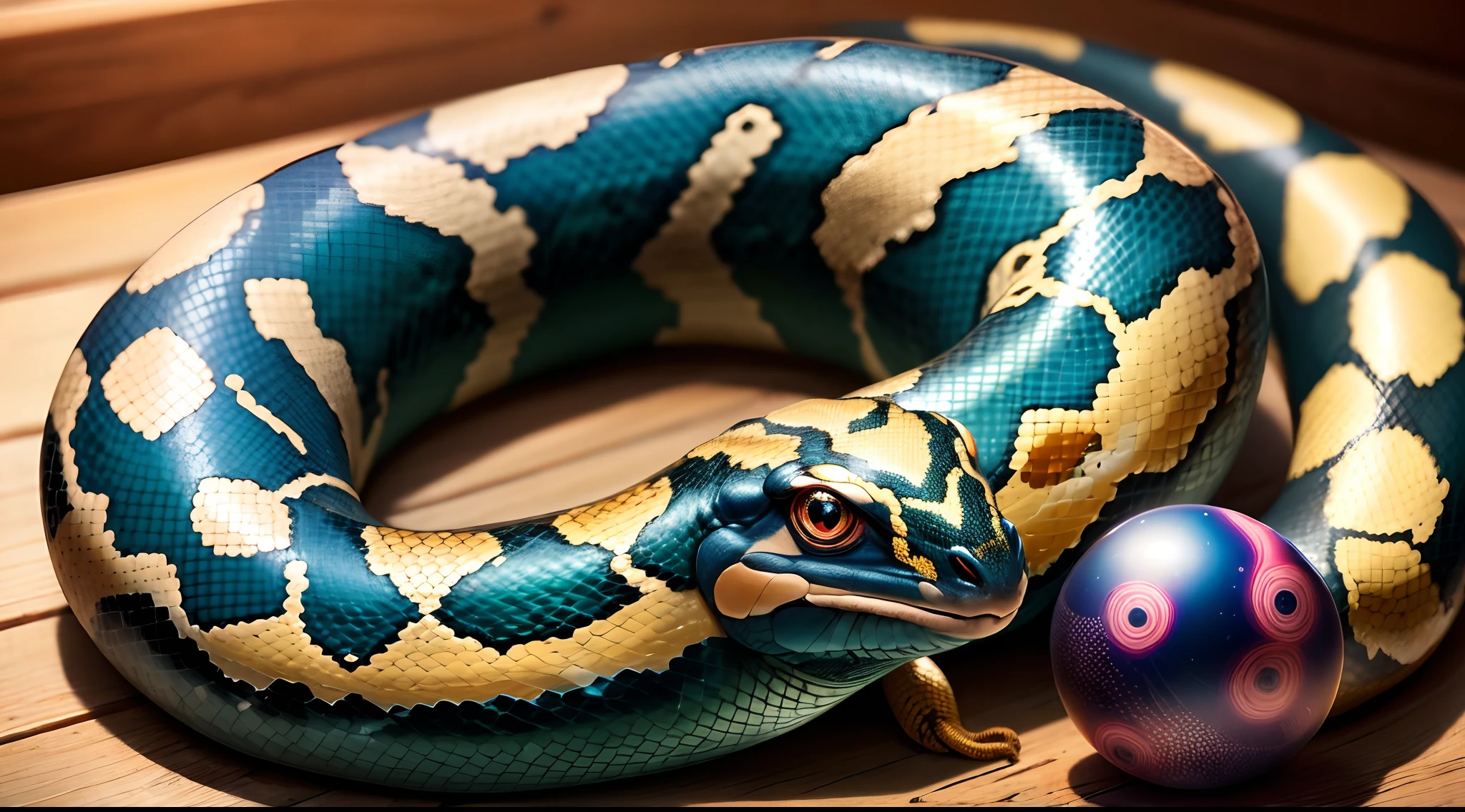 Ball python snake fuzzy