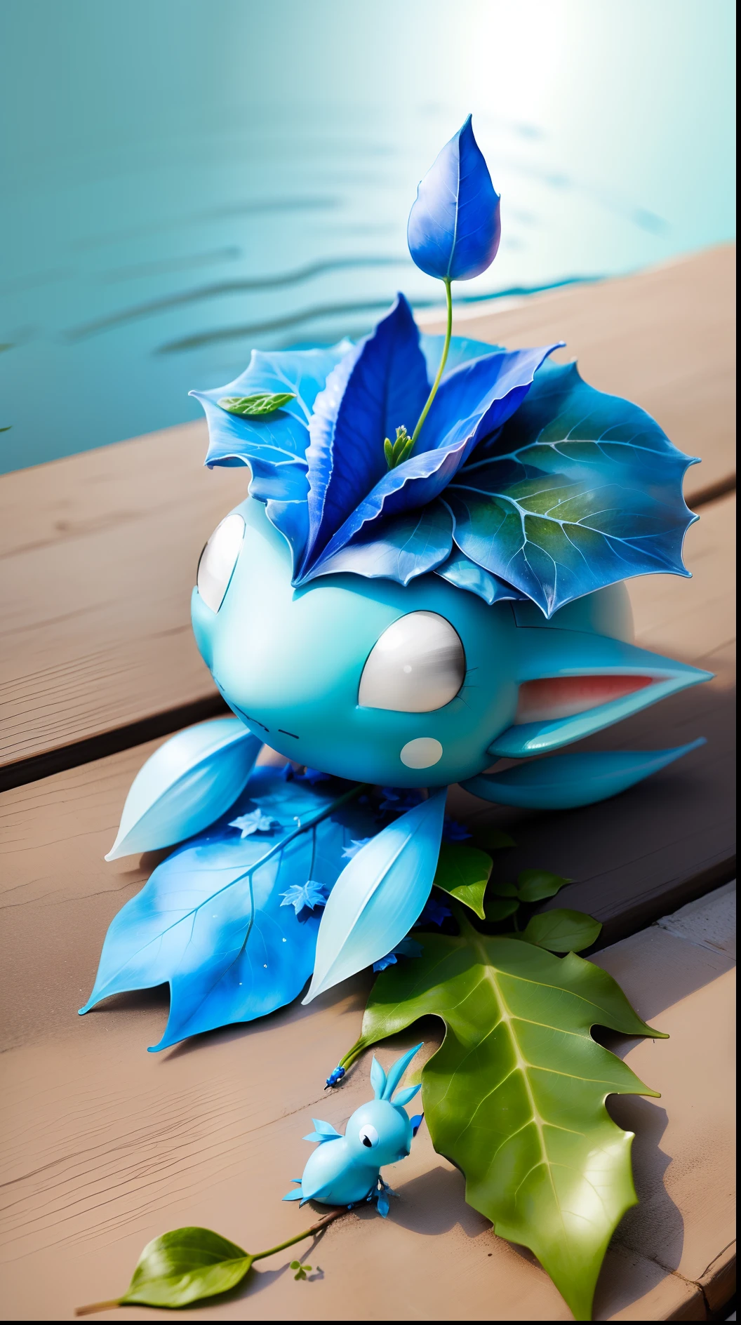 A blue leafling from Pikmin 4