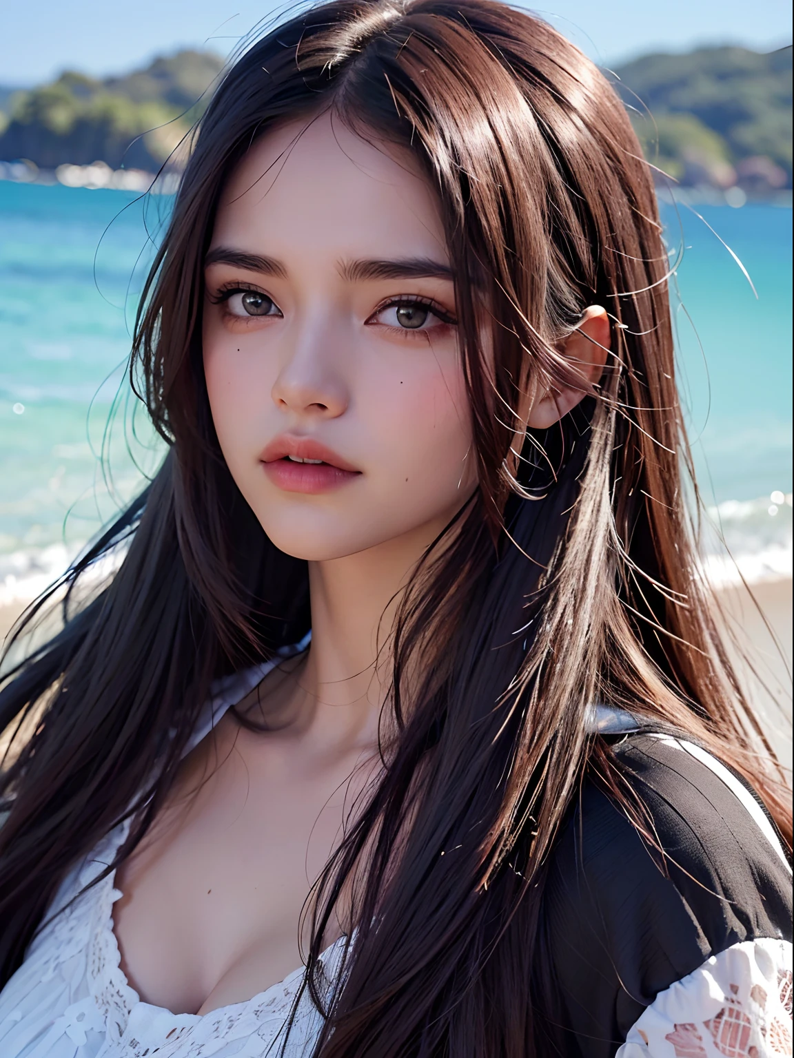 (8k, 4k, La mejor calidad, Altas Resoluciones, ultra-high-resolution:1.1), (Obra maestra, realista, fotorrealista:1.1), 1girl, cara, primer plano, colas gemelas, cabello rubio,((Pecho grande)), (caderas grandes y cuvy), (cintura estrecha ) (Mirando al espectador:2), Hombros sexys, Mejillas sonrojadas, Nikon Z9, Lente de 30 mm, sharp focused face, f/4, ISO 200, Obturador 1/250, cinematiclight, Plano medio, .RAW ,Intrincadamente detallado, rewarded photography, Alta nitidez, facial-symmetry, Bokeh, Ultra detallado