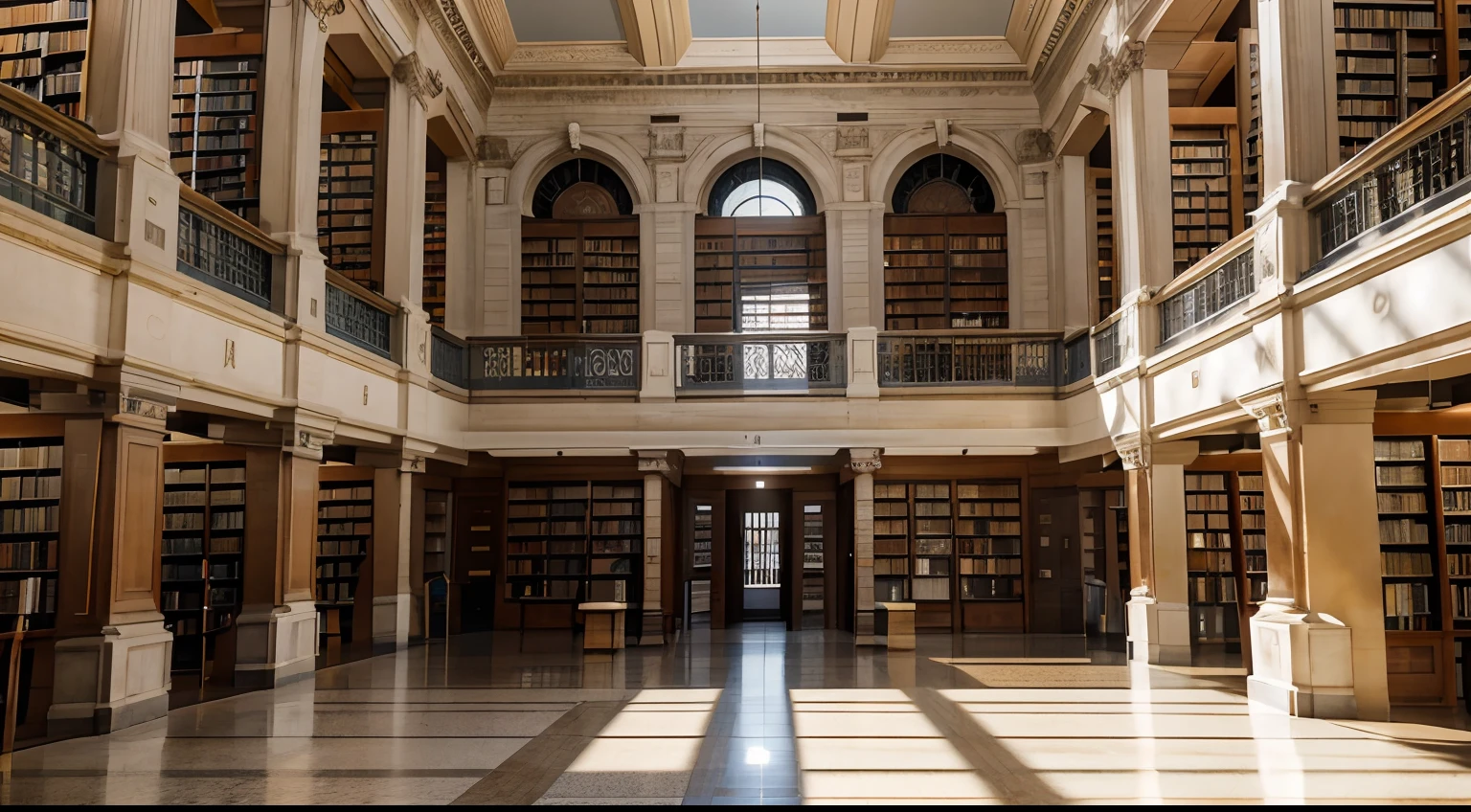 a hyper realistic photography of State Library of Western Australia in Perth, Western Australia, no people, Nikon D850 DSLR 4k camera, 100mm lens, F 1.2 aperture setting, bright and natural lighting, vibrant, fun and relaxing atmosphere