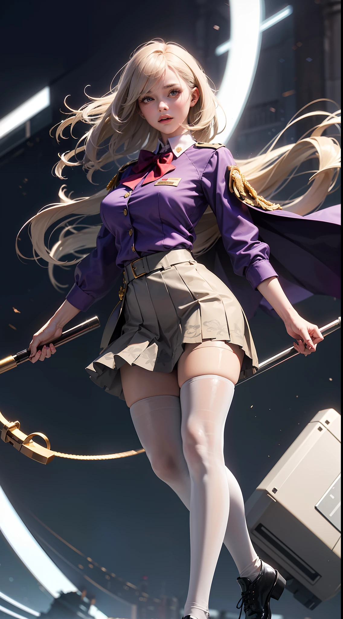 (full bodyesbian:1.5),(1girll:1.3),(view the viewer:1.4),(anatomy correct:1.3),(A day in paradise:1.3),(Wearing thick printed pantyhose and a World War German style JK uniform printed pleated skirt and JK uniform leather shoes with bow embellishments :1.3), (High jump pose:1.3),(In pink|amarelo|blue colors|green color|red colour|white colors|black in color|purpleish color|greys|Beige|Flesh color 1.4),,(Accurate and perfect face:1.4),(clothing gloss:1.25),(Skin reflection:1.25),hyper HD, Ray traching, reflective light,structurally correct, Award-Awarded, high detal, lightand shade contrast, Face lighting,cinmatic lighting, tmasterpiece, super detailing, high high quality, high detal, best qualityer, 16k,High contrast,