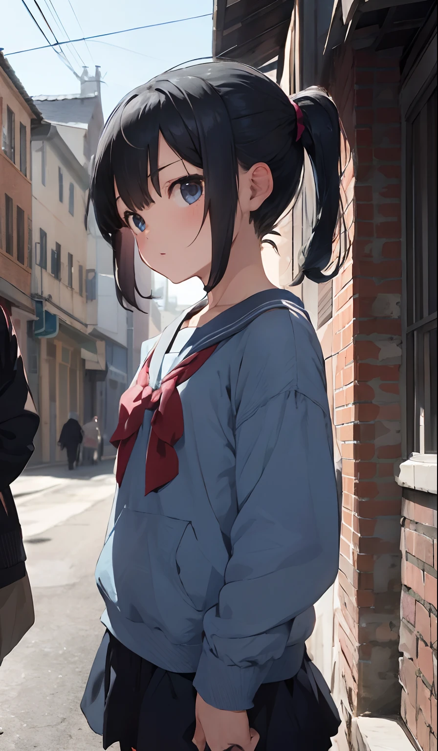 {Two people} ,{Boy 1}{girl1}kiss{seduced}, 4K picture quality, cinematic quality,School,{ boy and girl},{tiny body},{Two children} Bed,cute little, Kamimei{Secret kiss}