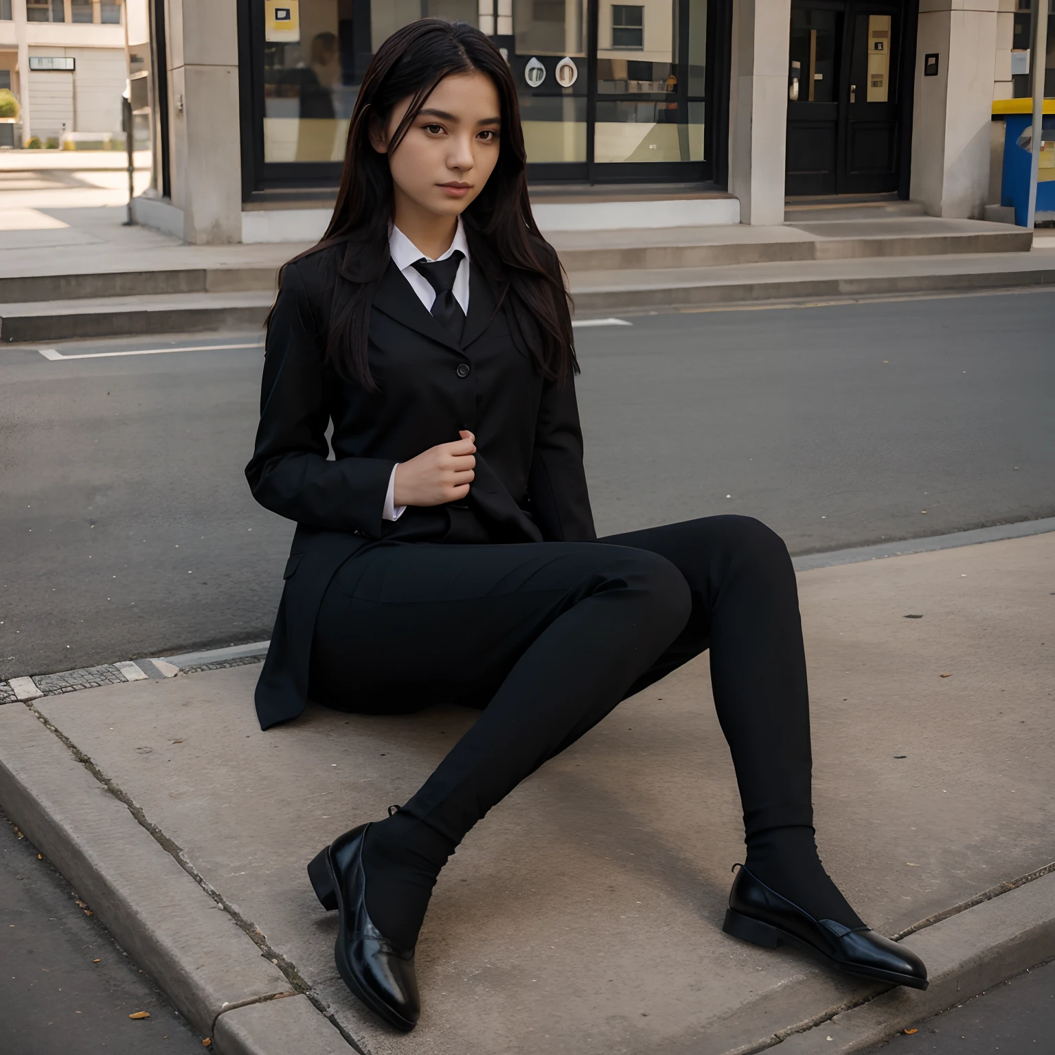 blacksilk,JK school uniform,Long legs
