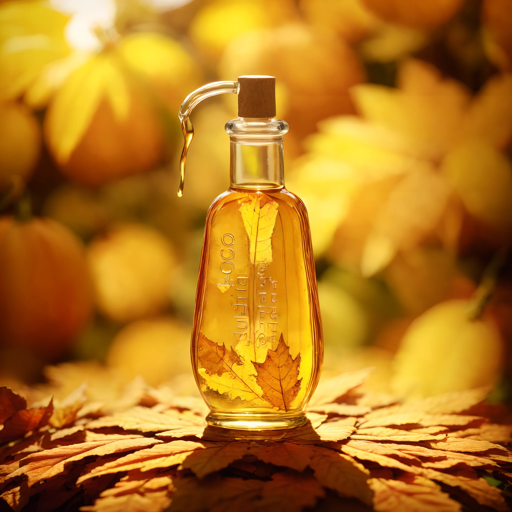 (Best quality details:1.2),8K high definition,Ultra detailed,High quality texture,Intricate details,Detailed texture,finely detailed,High detail,Extremely detailed CG,Highqualityshadow,(realistic,photorealistic:1.37),autumn pumpkin patch watercolor,blurred background,beautifully painted pumpkins,meticulously detailed leaves,fine pencil strokes,rich vibrant colors,soft lighting,fall vibes,artistic impression,perspective view,peaceful and tranquil scene,authentic brushwork.Close-up of a bottle of liquid，There is a straw on it, sweet almost oil, close-up product photo, hair fluid, ji-min, glowing oil, huleeb, Product photo, Official product photo, mangoes, liquid high glossy, high quality product photo, closeup - view, oil, full - view, product image, honey, Energetic