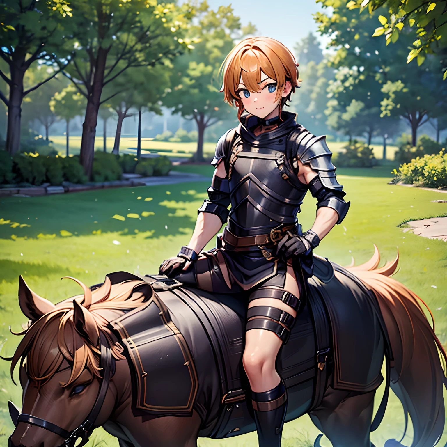 (young boy) , centaur , shota , heavy armor , arena